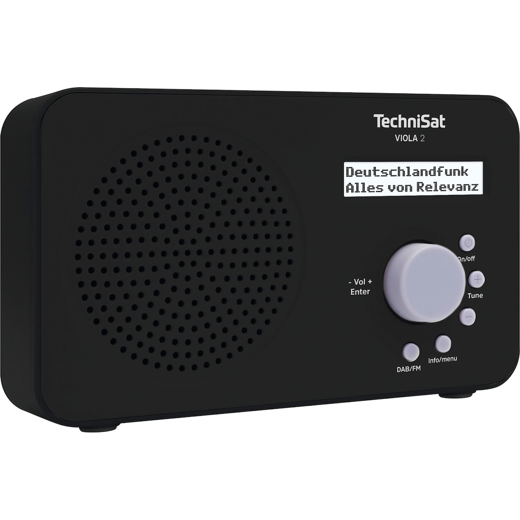 TechniSat Digitalradio (DAB+) »VIOLA 2 Tragbares«, (Digitalradio (DAB+)-UKW mit RDS), zweizeiliges Display, Batteriebetrieb möglich