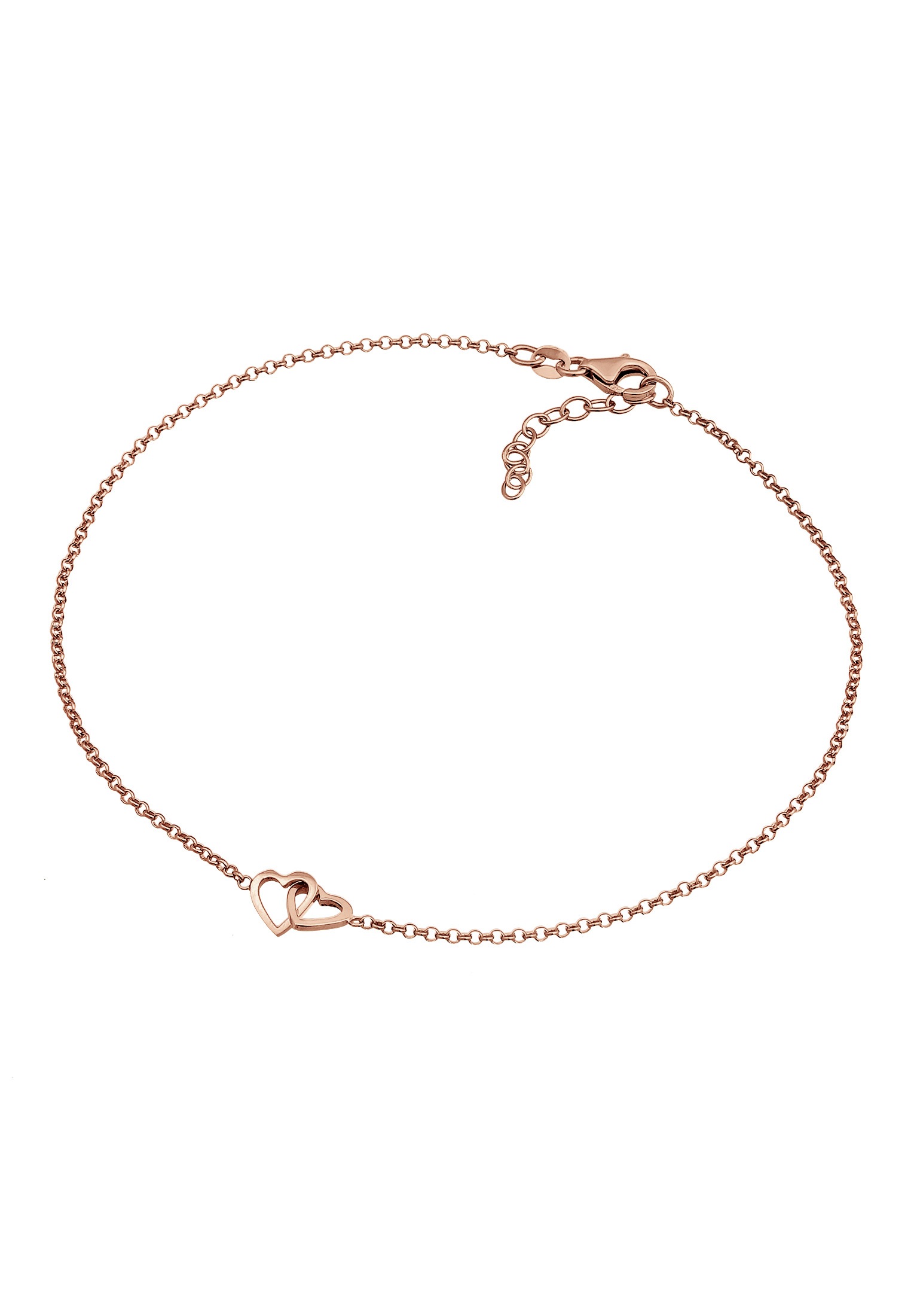 Elli Fußkette »Herz Liebe Verschlungen 925 Silber«