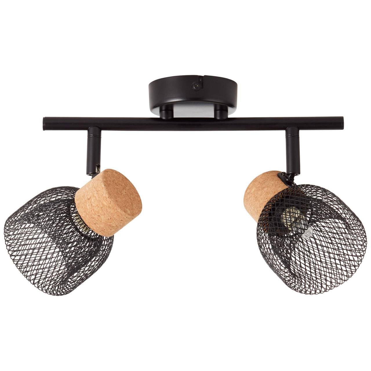 BRILLIANT Deckenstrahler "Flaka", 2, H: 15,5cm, 1 Stk., schwarz, Küche, Leuchten, Spotrohr 2flg schwarz matt