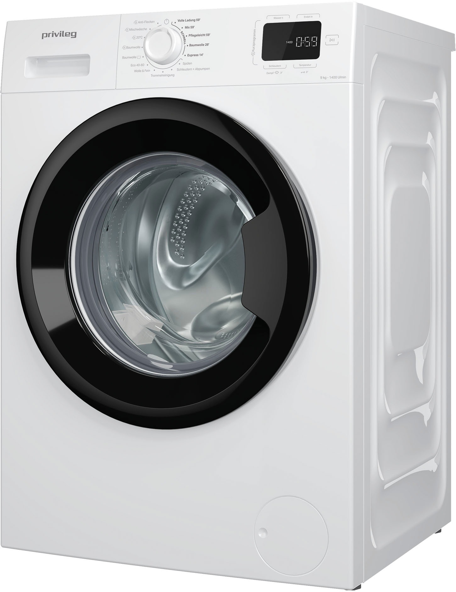 Privileg Waschmaschine MY TIME »PWF 974A MY TIME DE«, 9 kg, 1400 U/min, Quick Cycles – 5 Programme in unter 1 Stunde