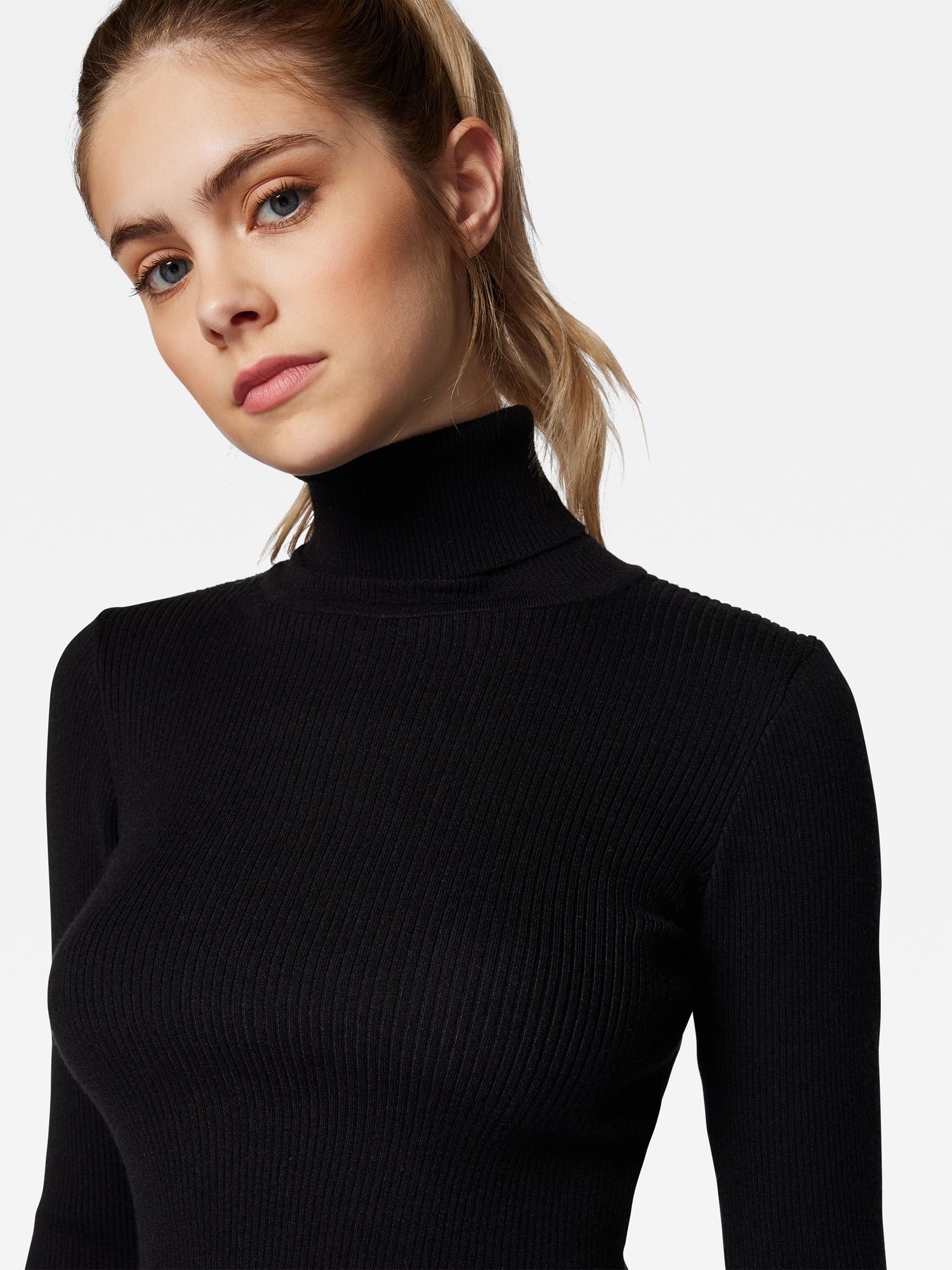 Mavi Stehkragenpullover »HIGH NECK SWEATER«, Verkürztes High Neck Sweater