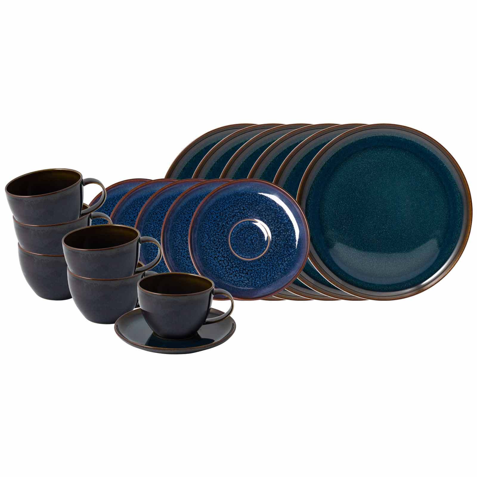 like. by Villeroy & Boch Geschirr-Set "Kaffeeservice Crafted 18er Set" Spülmaschinengeeignet, Mikrowellengeeignet