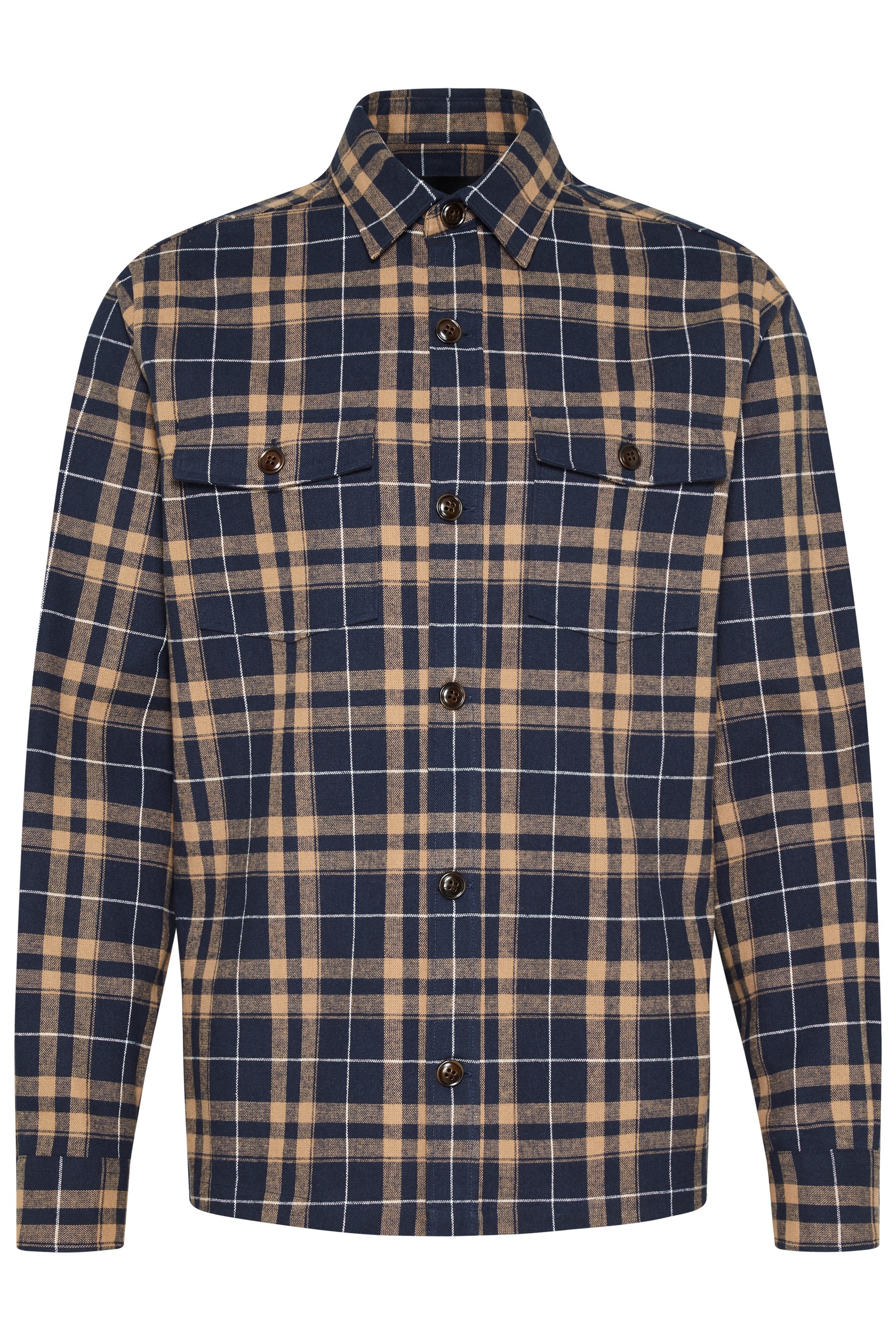 bugatti Langarmhemd »Overshirt«, mit aufgesetzten Taschen