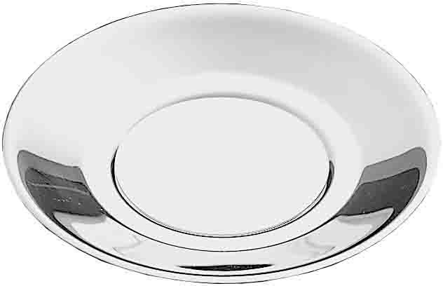 PINTINOX Kuchenteller "Gelateria Professional", 13cm, silber, Speiseteller, Edelstahl, spülmaschinengeeignet, bordierter Rand, Ø 13 cm