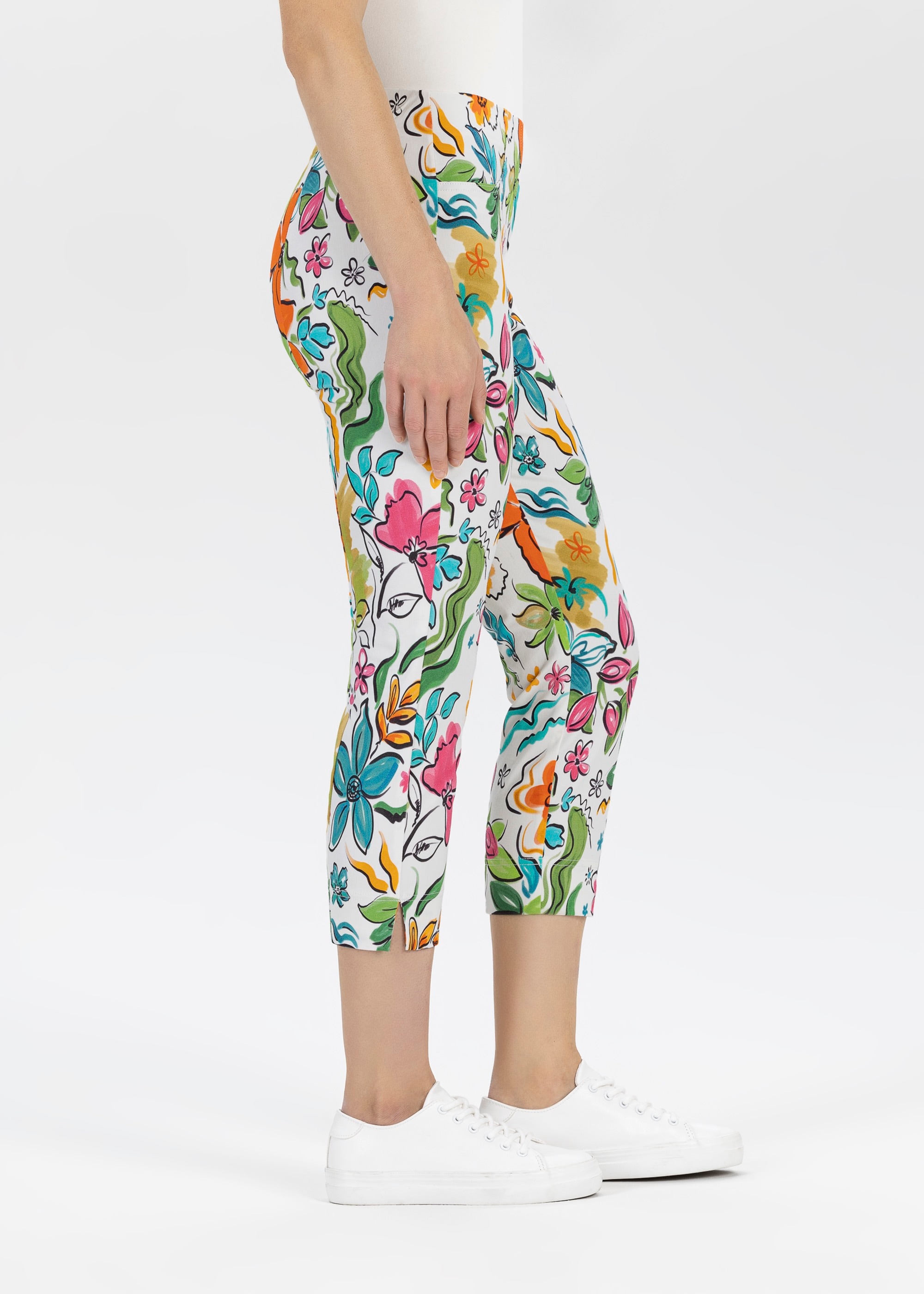 Stehmann 3/4-Hose, mit floralem Muster