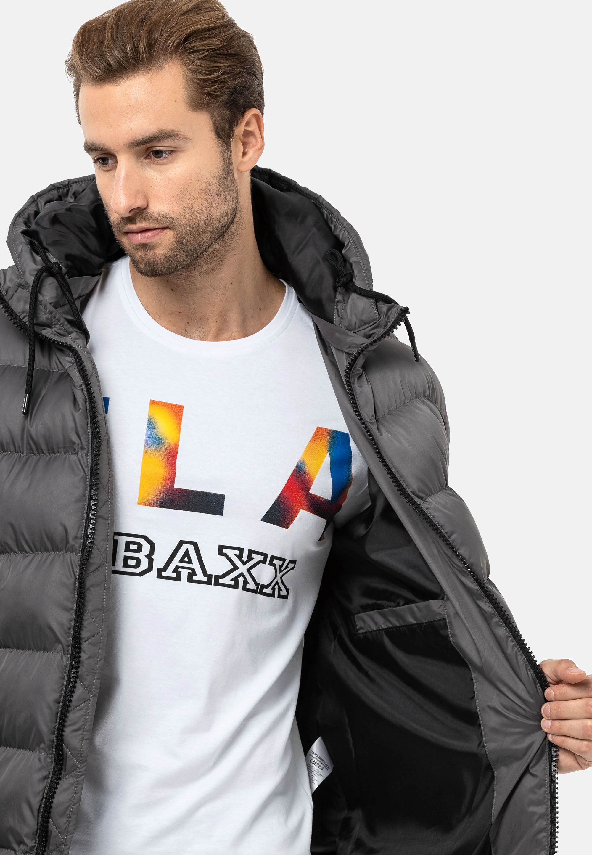 Cipo & Baxx Winterjacke »Jacke«, mit Kapuze, im Steppdesign