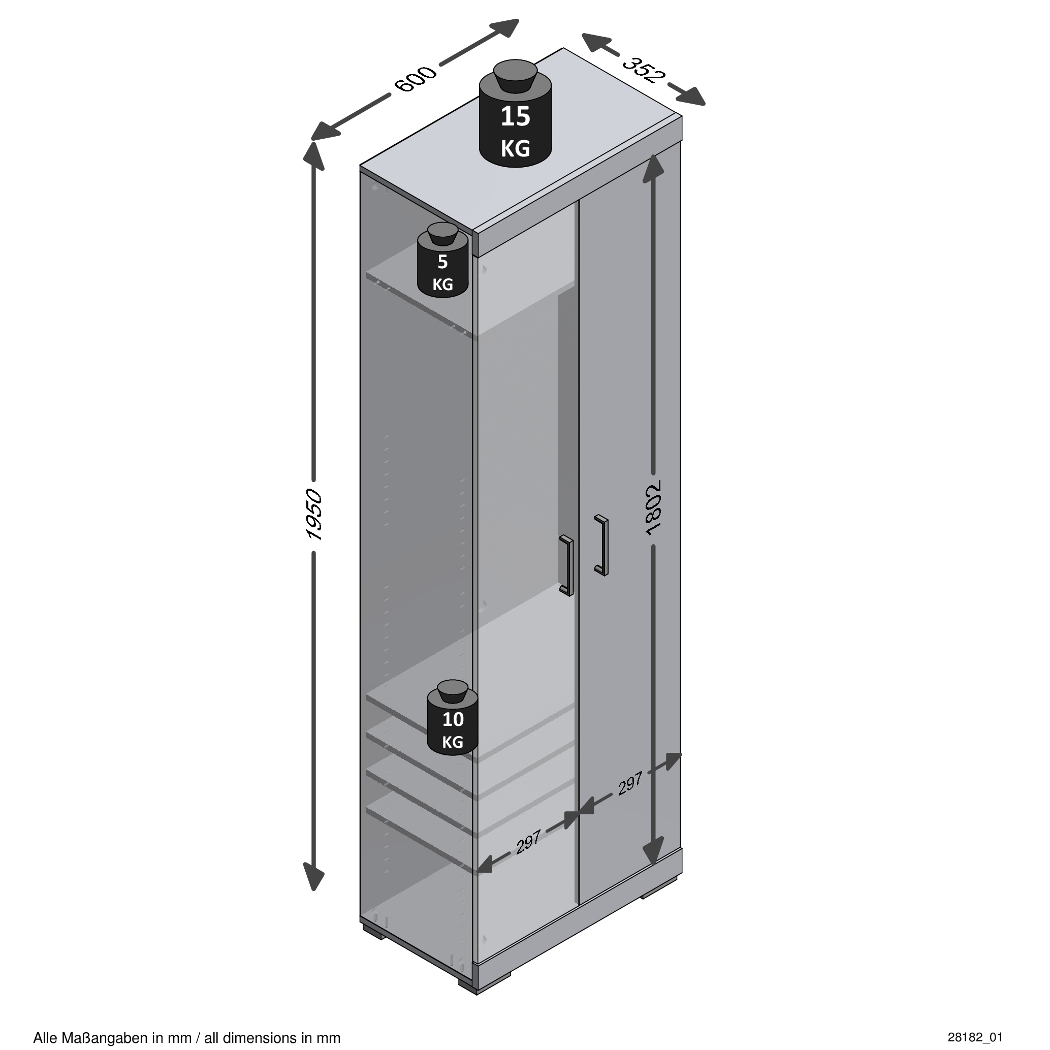 FMD Garderobenschrank