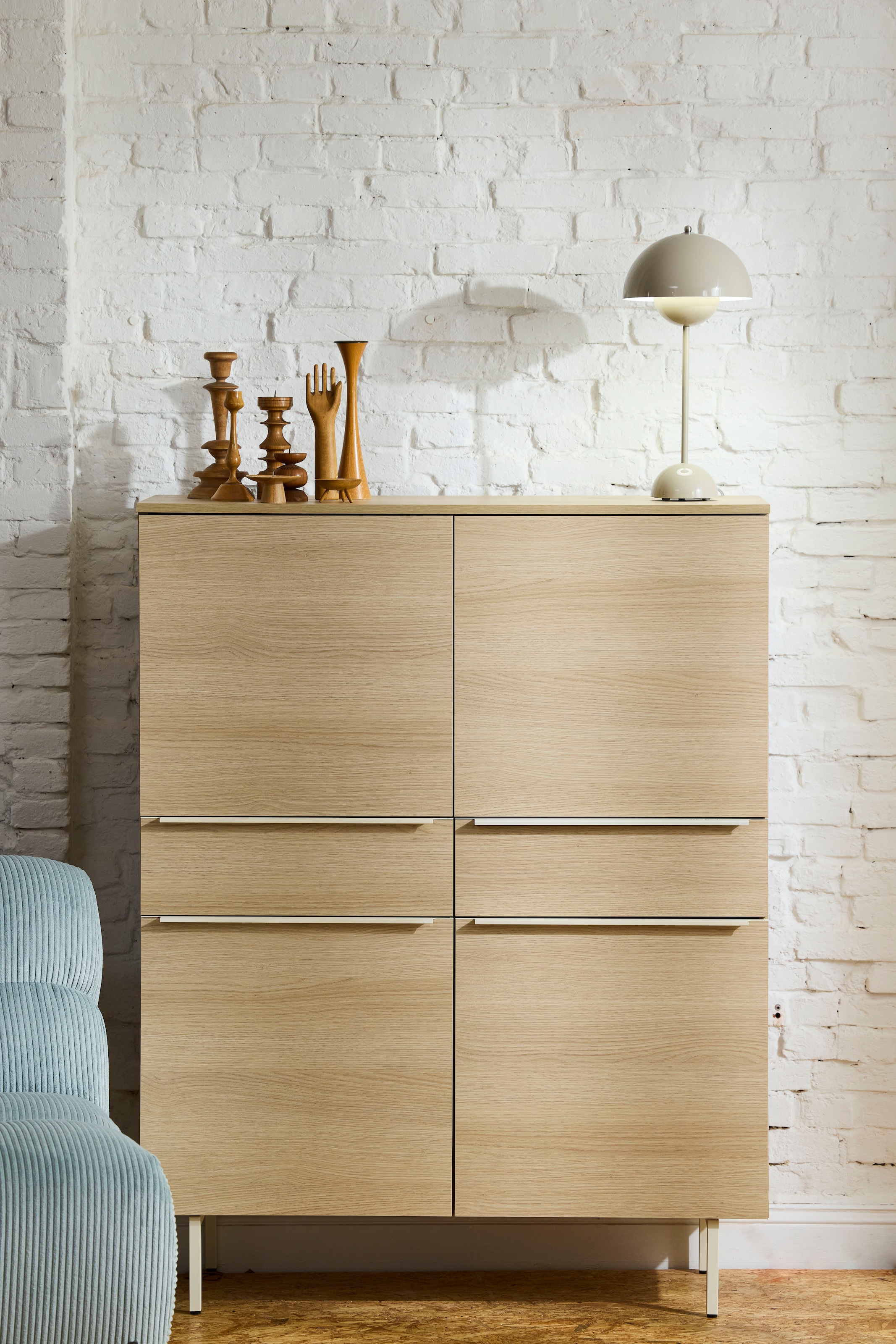 TOM TAILOR HOME Hochkommode Highboard, Breite 110 cm,4 Türen,2 Schubladen, viel Stauraum