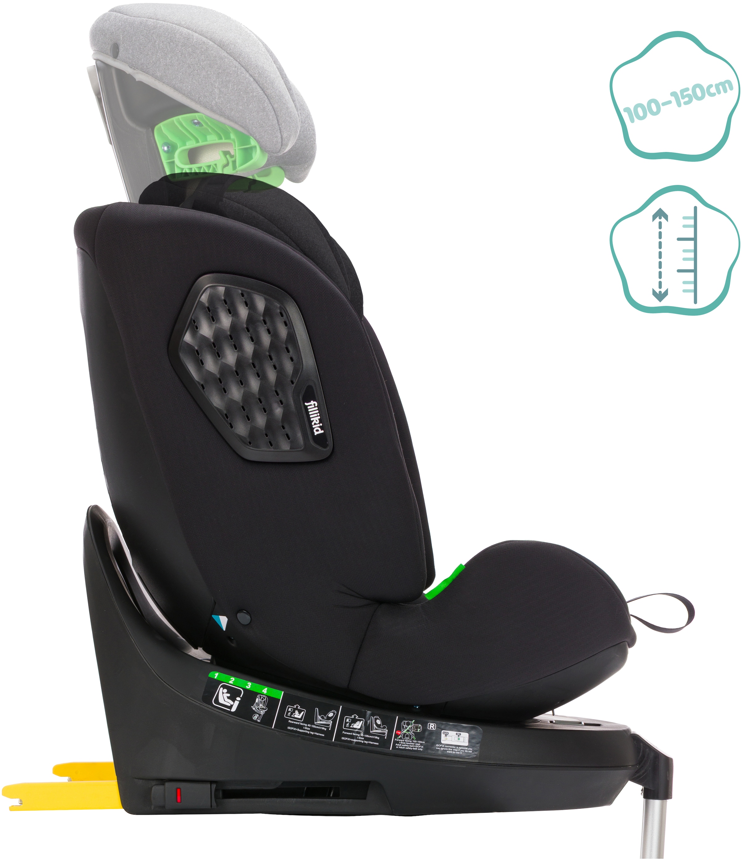 Fillikid Autokindersitz »Aris« 360° drehbar, inkl. Isofix