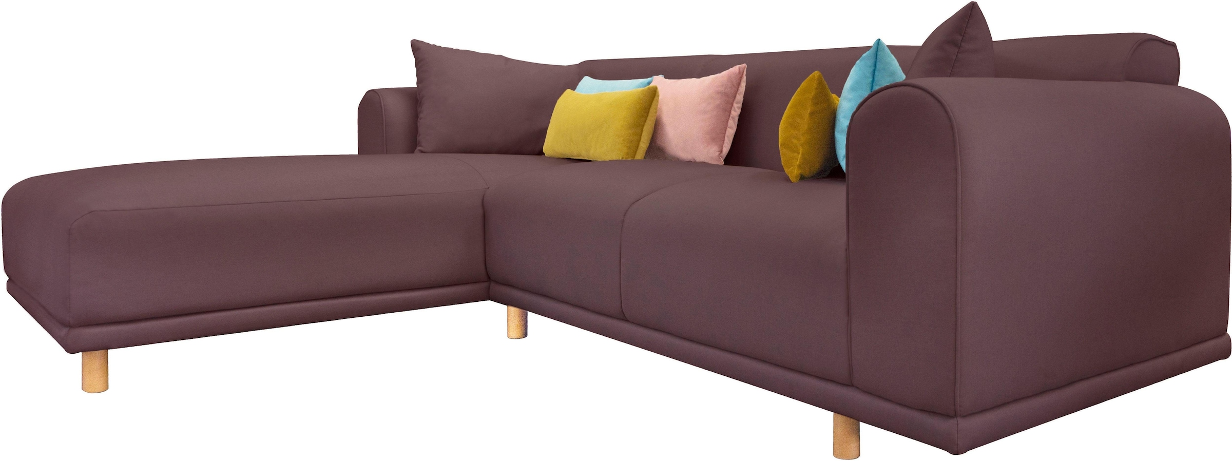 andas Ecksofa »Maroon L-Form«, in skandinavischem Design, mit losen Kissen