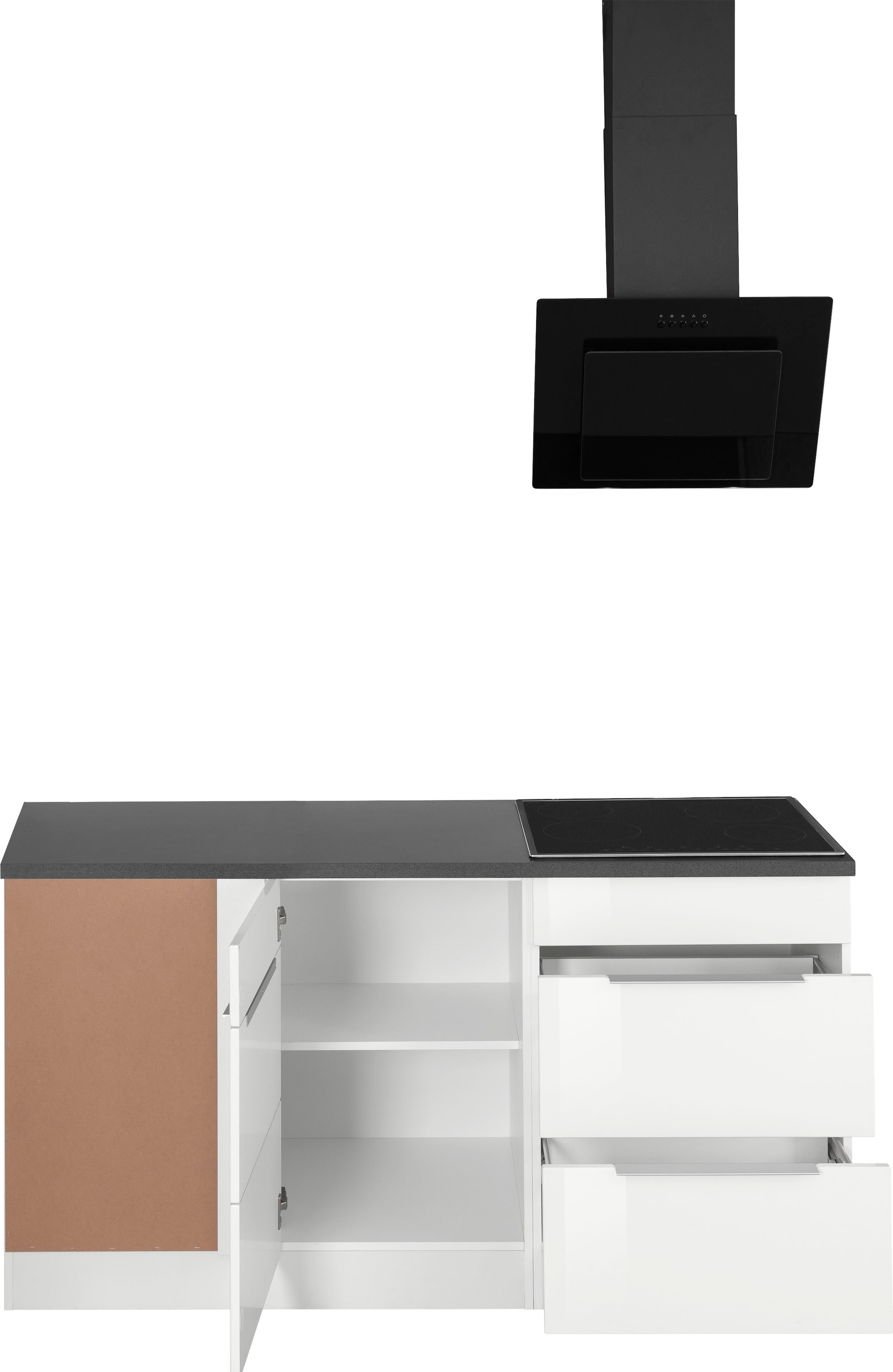KOCHSTATION Winkelküche »KS-Brindisi«, Stellbreite 230/170 cm, wahlweise mit E-Geräten, mit MDF-Fronten