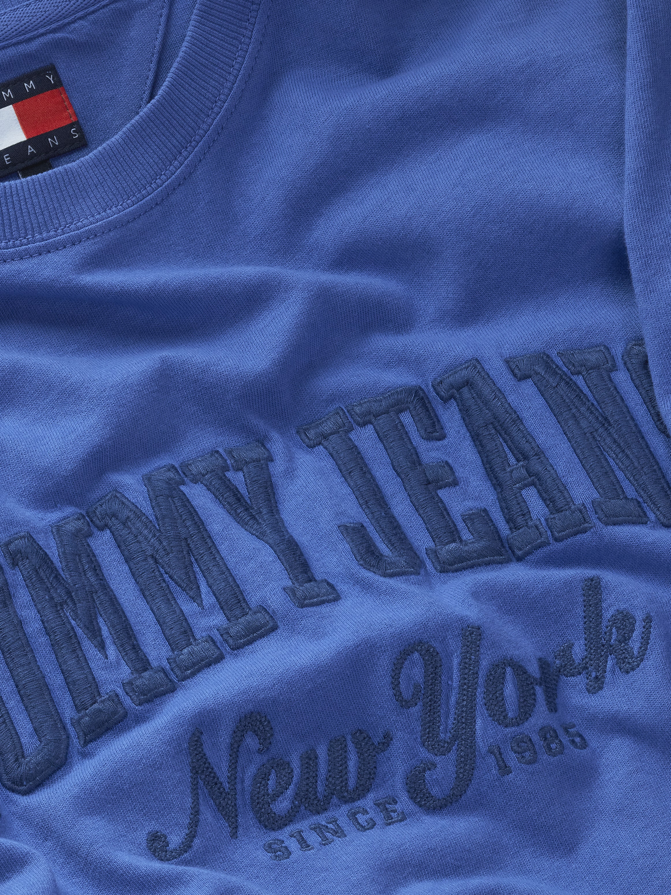 Tommy Jeans T-Shirt »TJM REG VINTAGE VARSITY TEE«, mit großem Logo