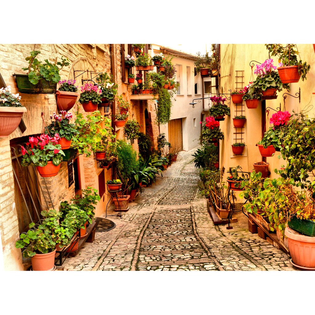Papermoon Fototapete »Alley in Spello Umbria«