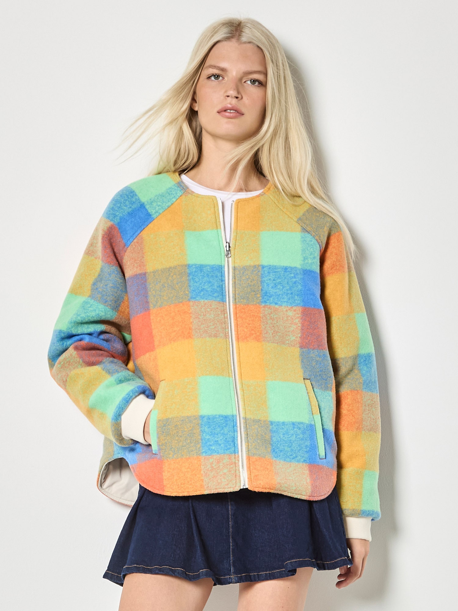 Apricot Steppjacke "Wendbare Fleece-Steppjacke" mit Karomuster