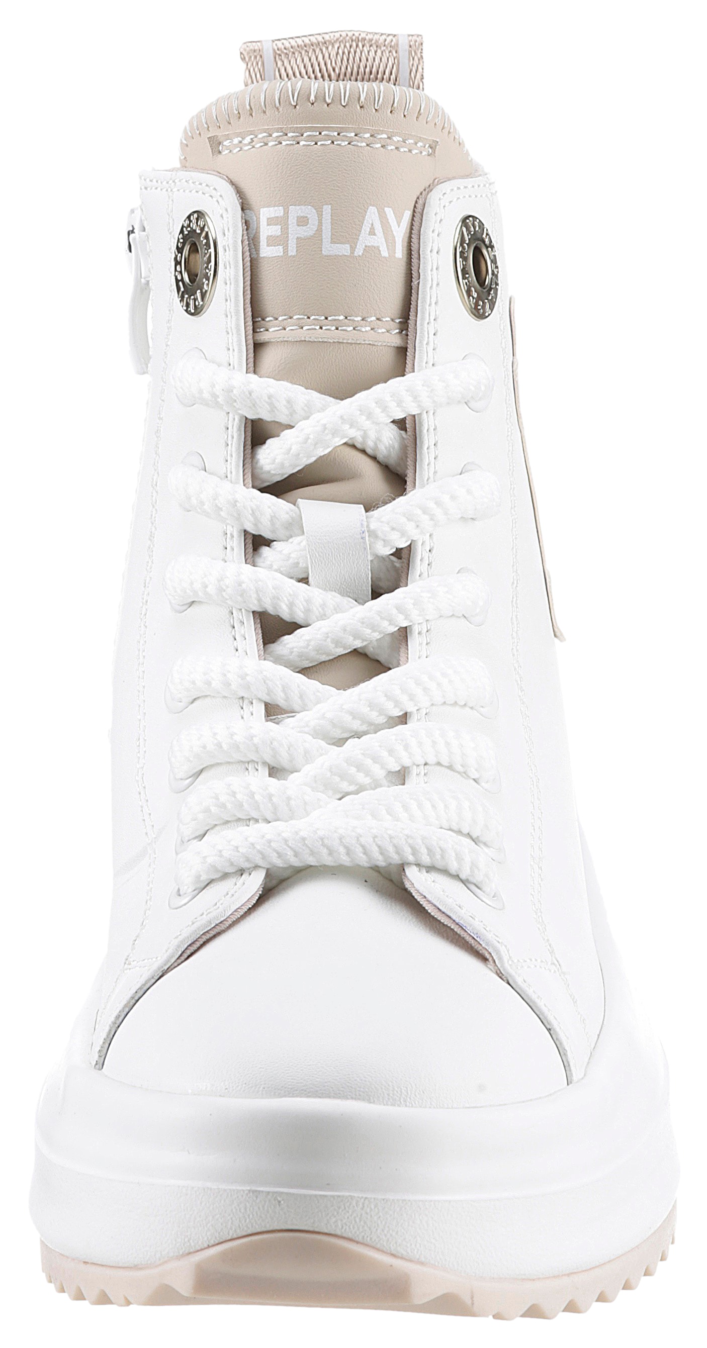 Replay Sneaker »AQUA 2 RY«, High Top Sneaker, Keilboots, mit Anziehlasche und Plateausohle