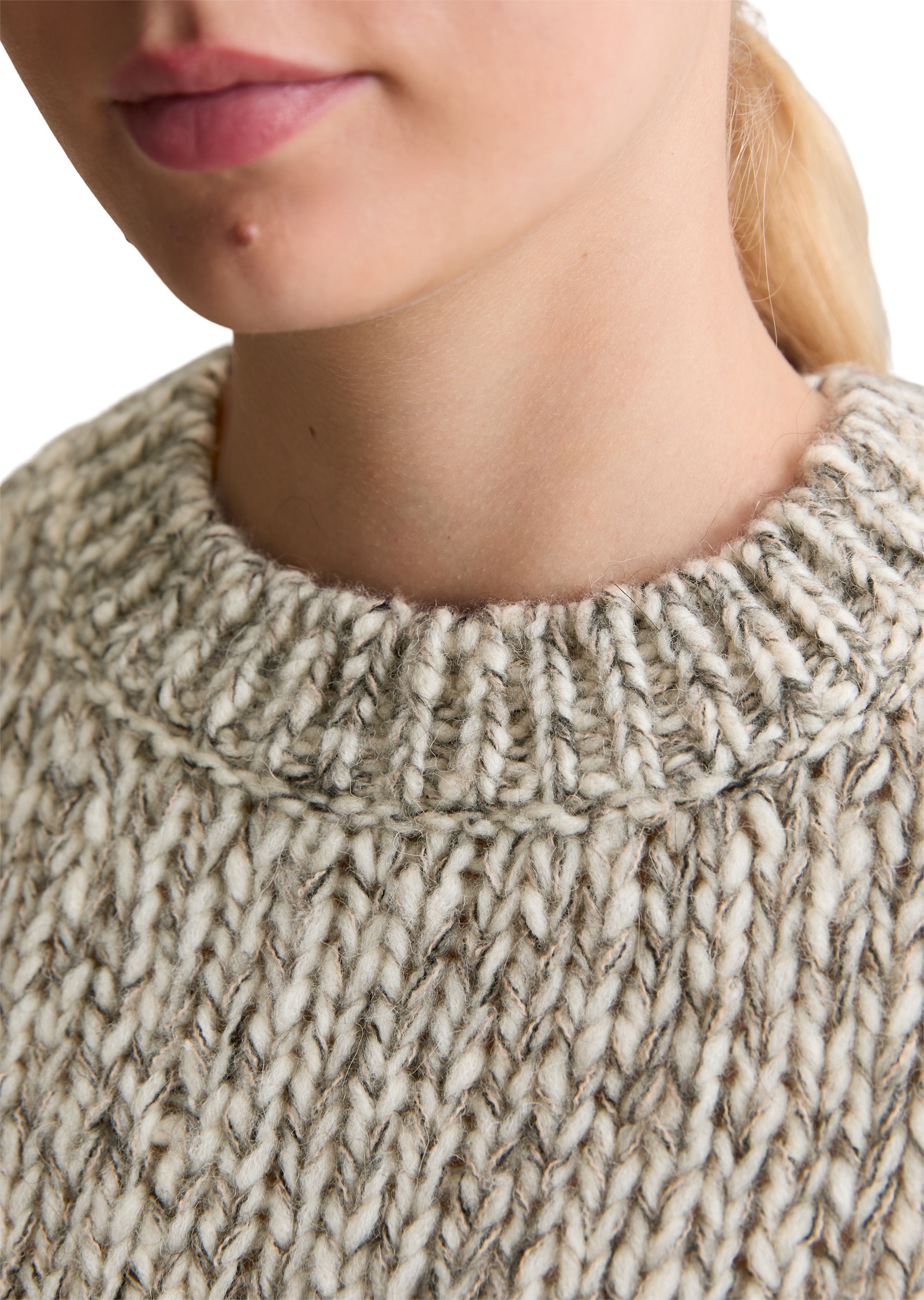 Thumbnail - Marc OPolo DENIM Rundhalspullover Chunky-Strickpullover relaxed fit aus Schurwolle-Alpakawolle-Mix