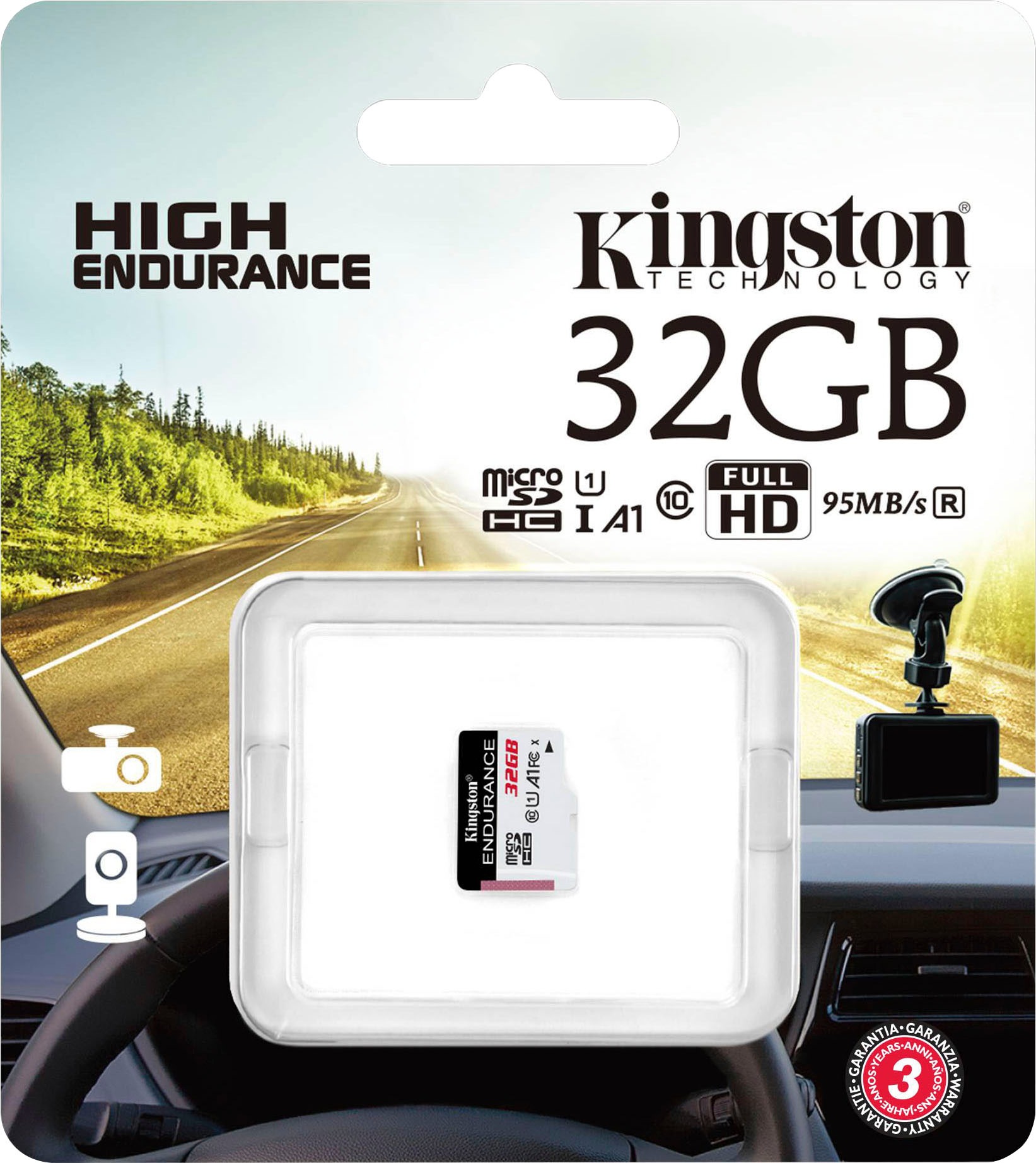 Kingston Speicherkarte »HIGH-ENDURANCE microSD 32GB«, (UHS-I Class 10 95 MB/s Lesegeschwindigkeit)