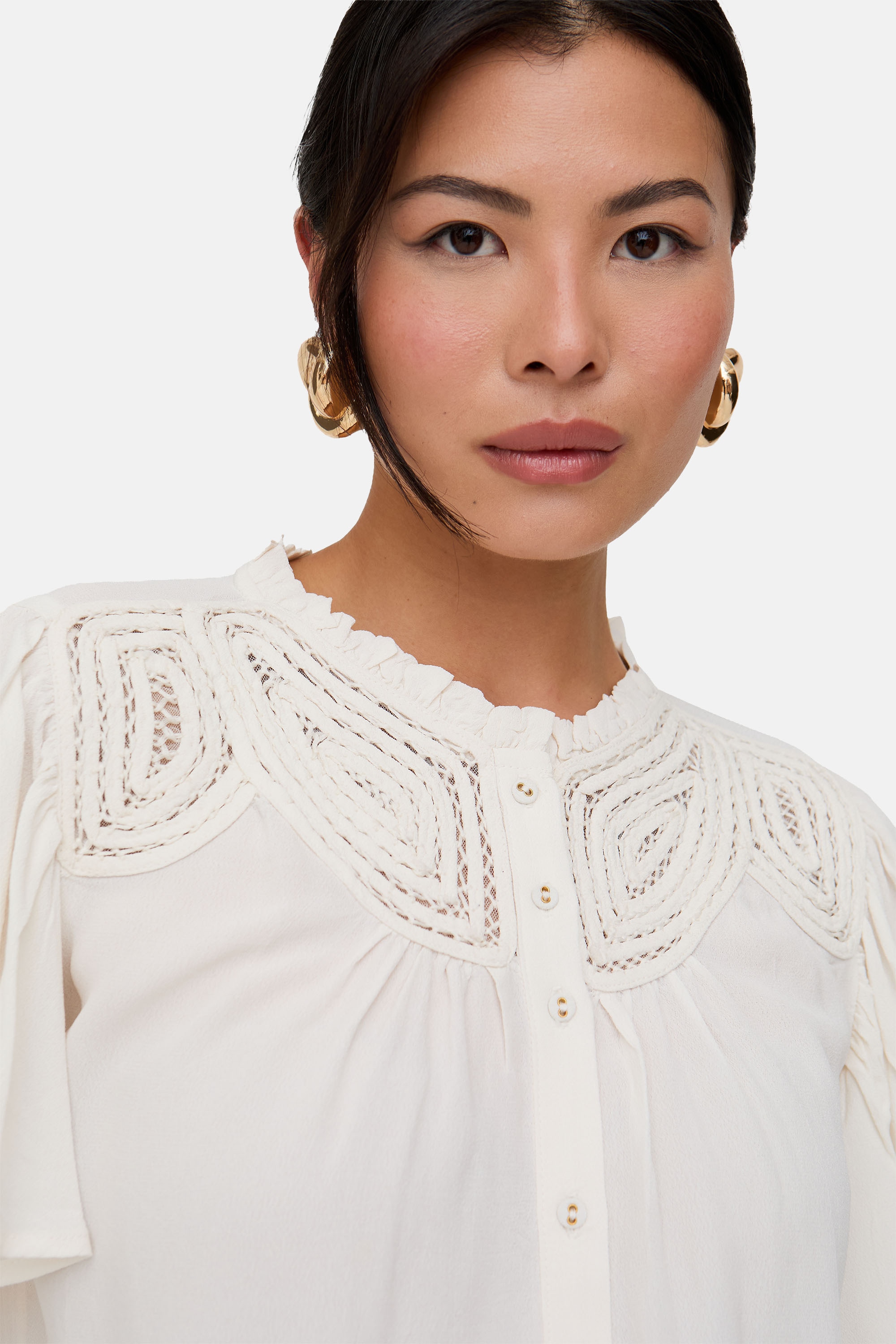 Lily and Lionel Hemdbluse »Kew Lace Insert Angel Sleeve Shirt Damen«