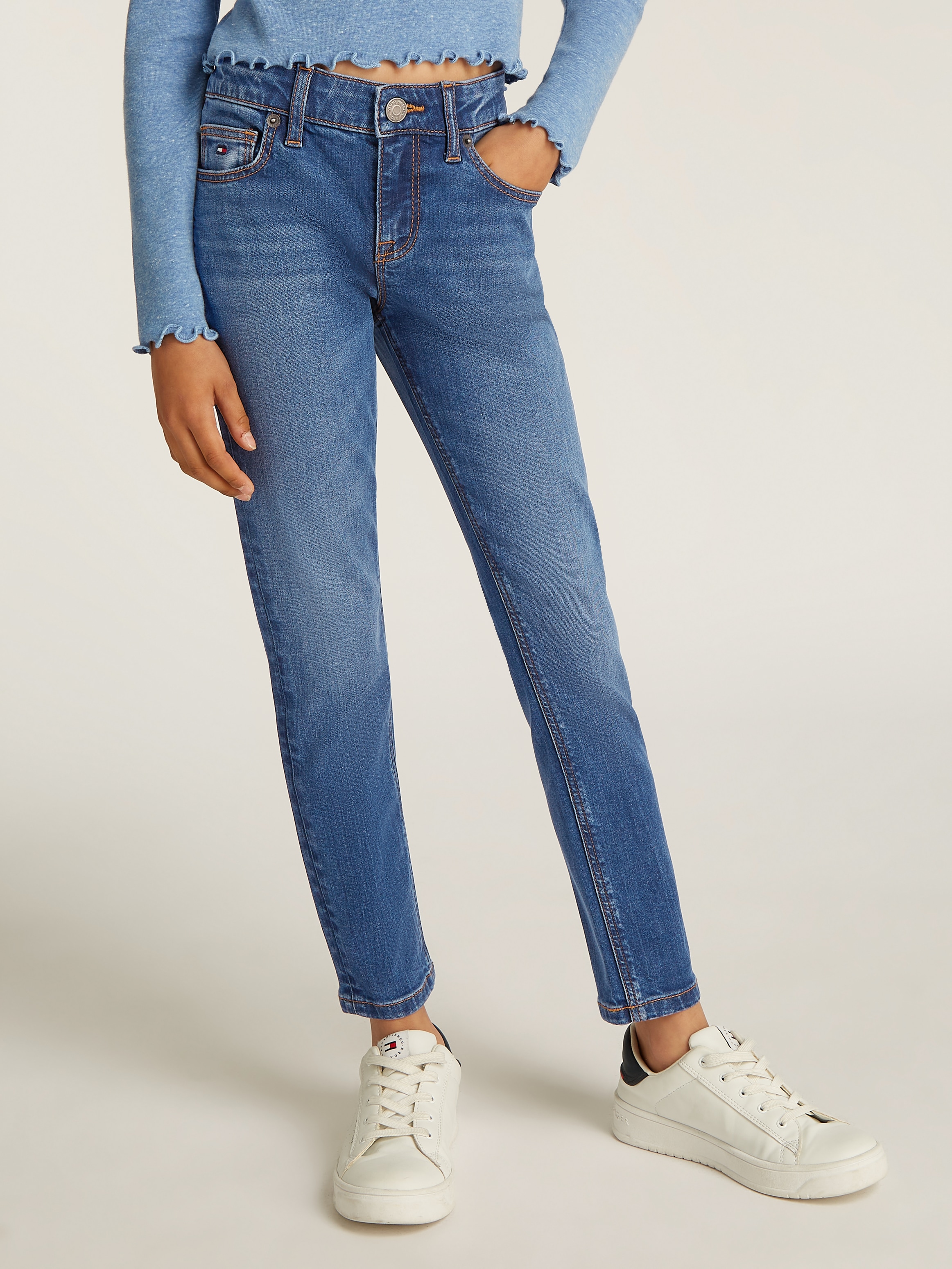 Skinny-fit-Jeans »NORA SKINNY«, in blauer Waschung