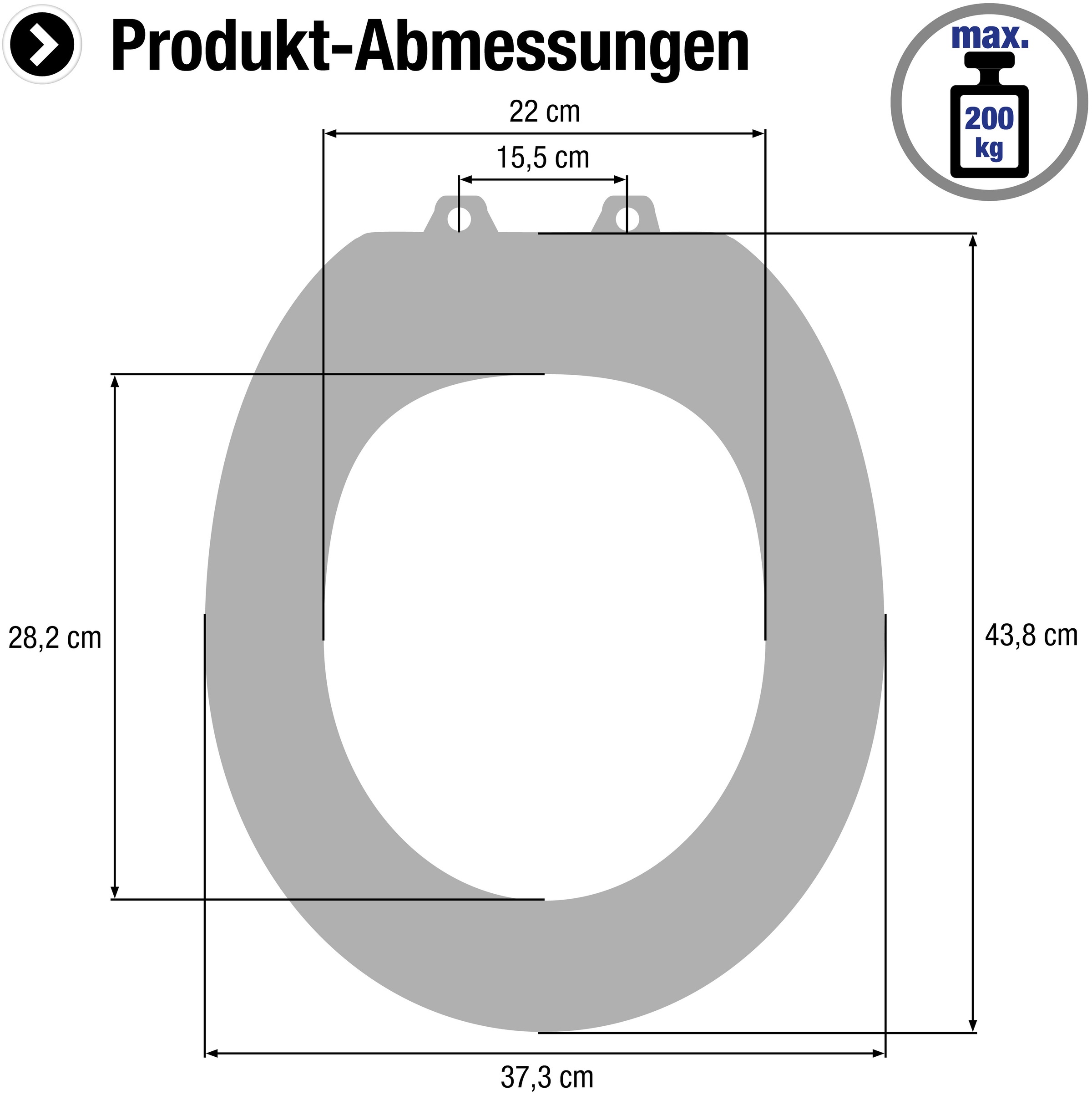 CORNAT WC-Sitz »Steel«, mit silberfarbener Edelstahlkante