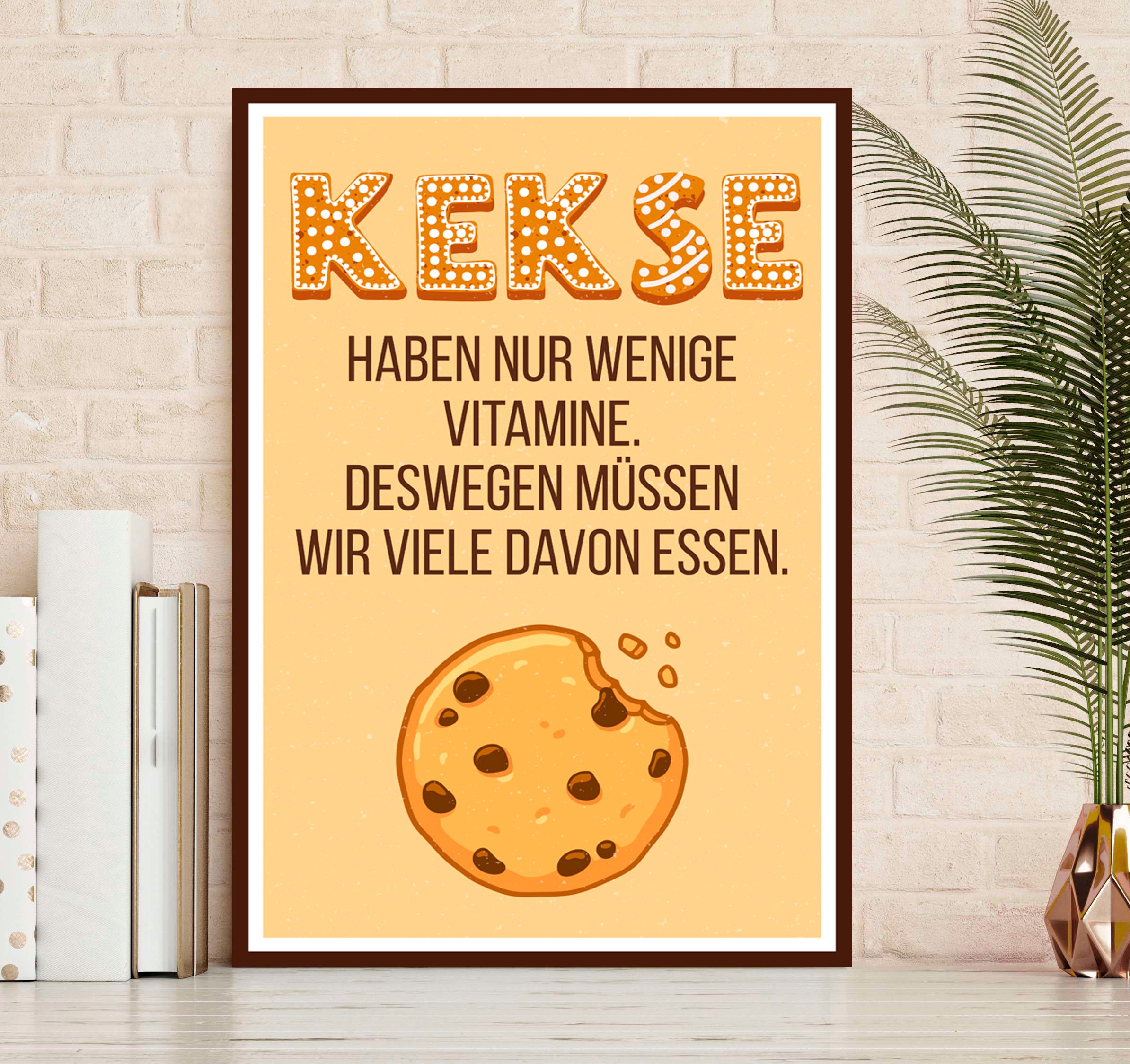 queence Metallbild "Kekse", Schriftzüge-Schriftzug, (1 St.), Stahlschilder günstig online kaufen