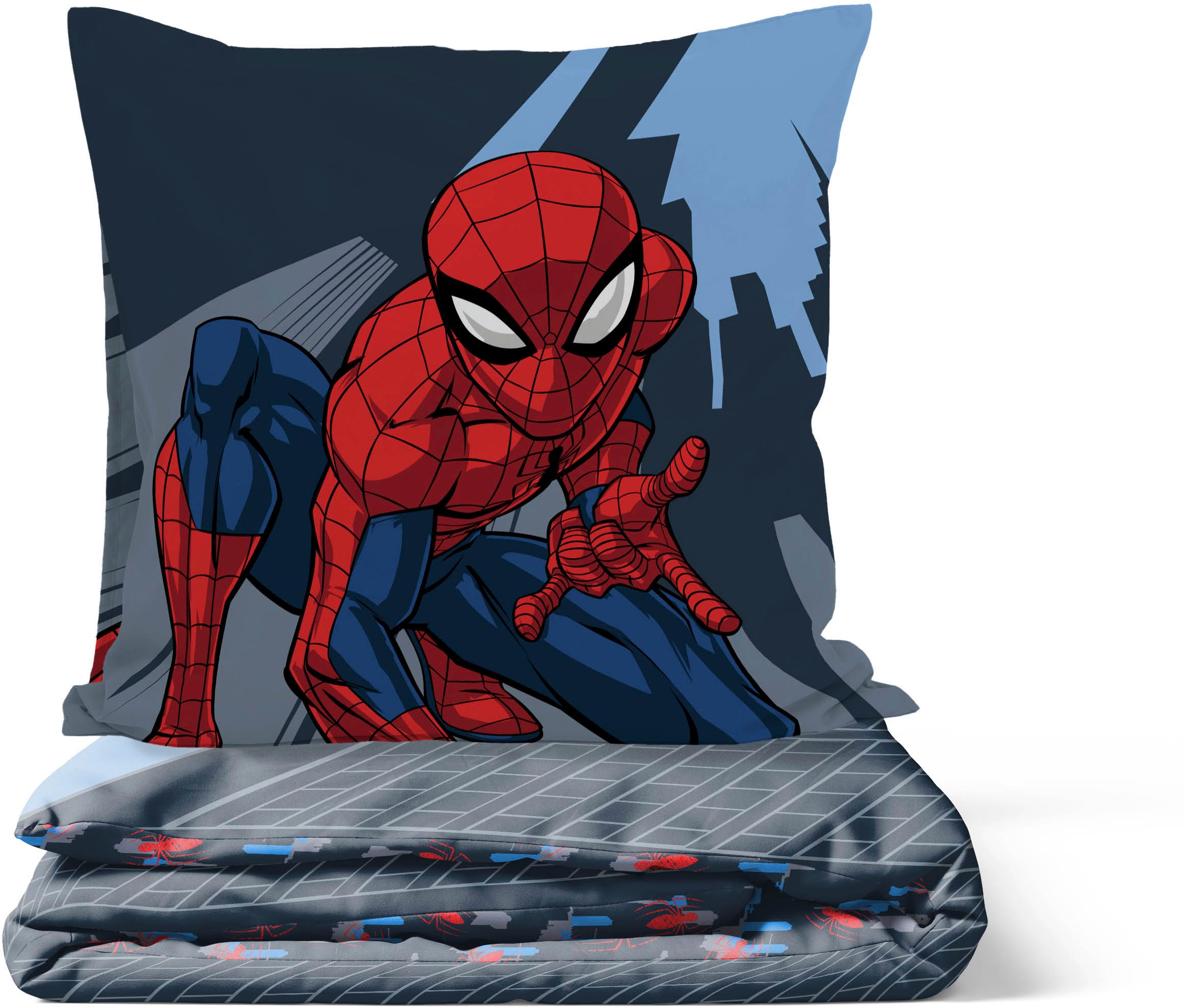 MARVEL Kinderbettwäsche "Marvel Spiderman Bettbezug-Set 135x200 cm + Kissen günstig online kaufen