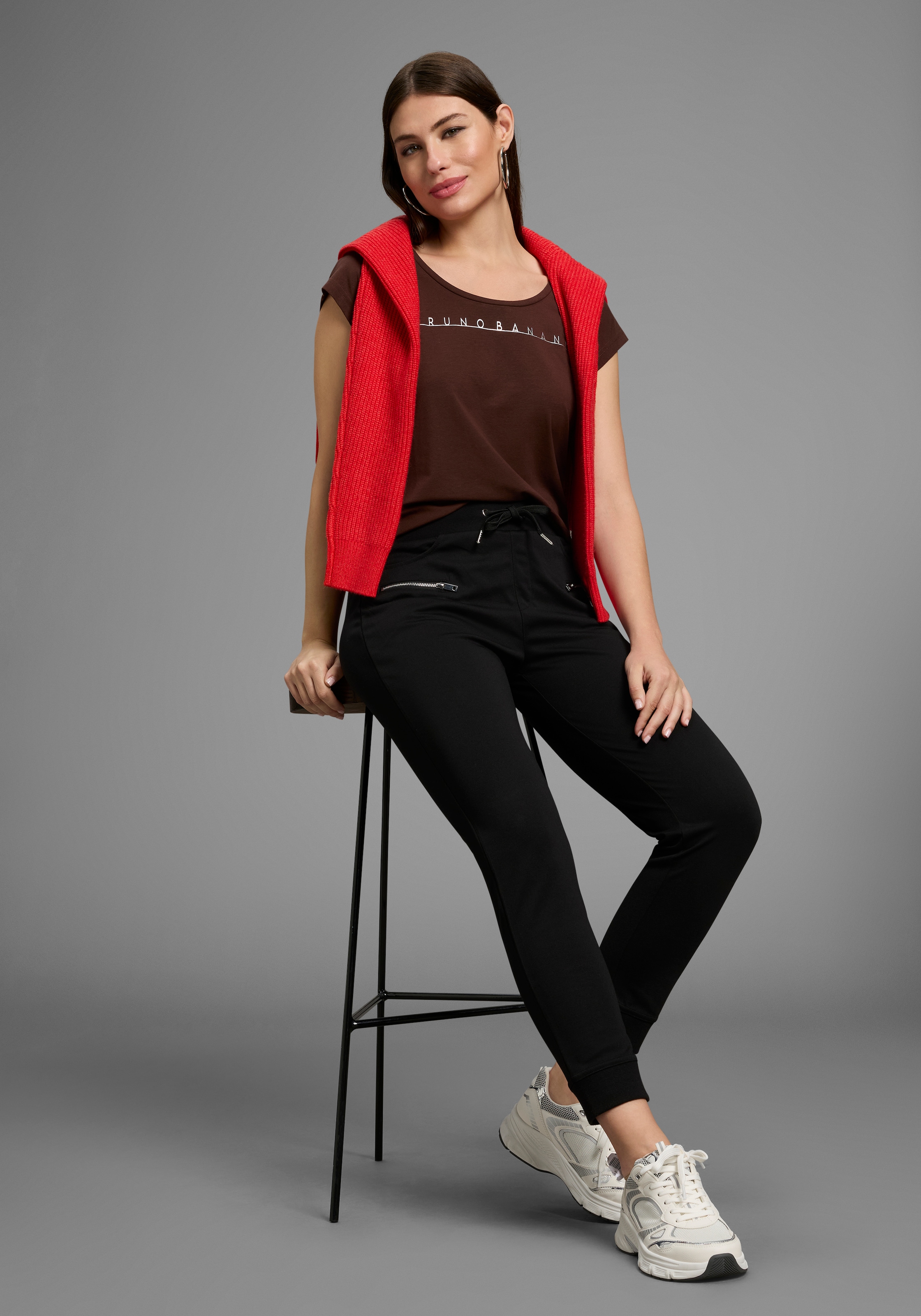 Bruno Banani Jerseyhose, Saum-Bündchen