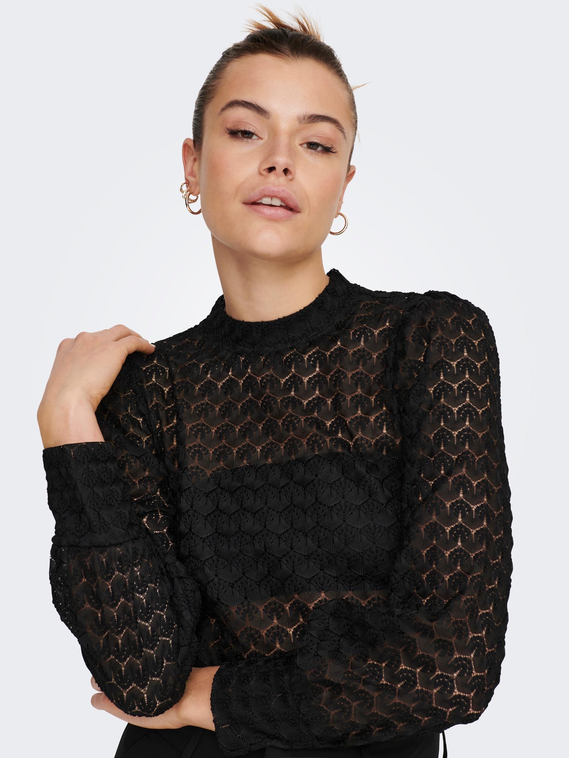 JDY Spitzenshirt "JDYAVERY L/S LACE TOP JRS NOOS" günstig online kaufen