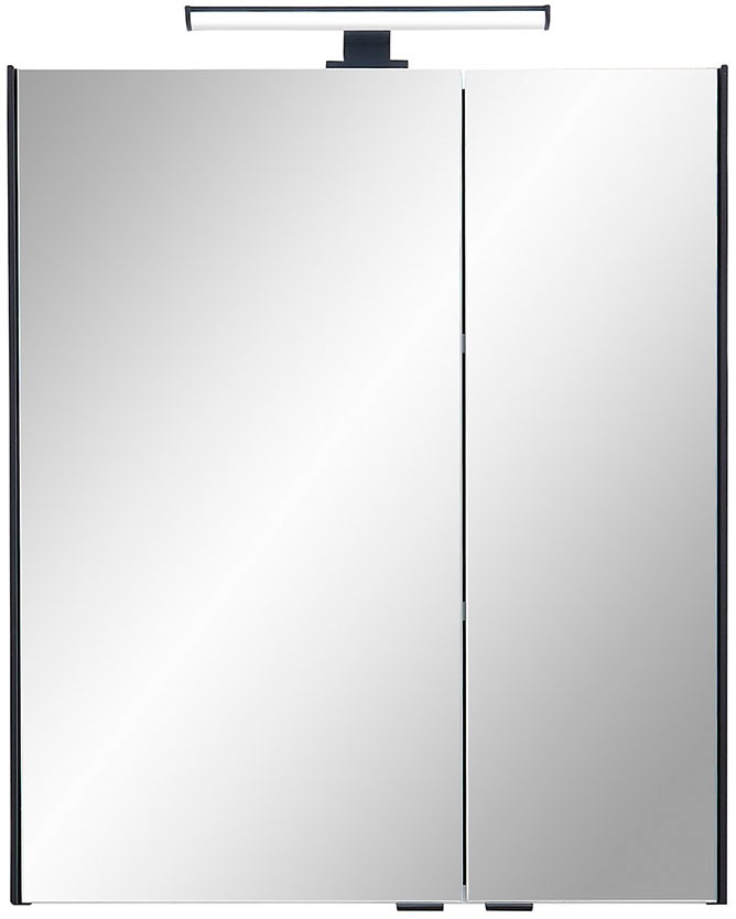 Saphir Badmöbel-Set »Quickset 395 4-teilig, Waschbeckenunterschrank mit LED-Spiegelschrank«, (5 St.), Unterschrank, Midischrank, inkl. Türdämpfer, 7 Türen, 2 Schubladen