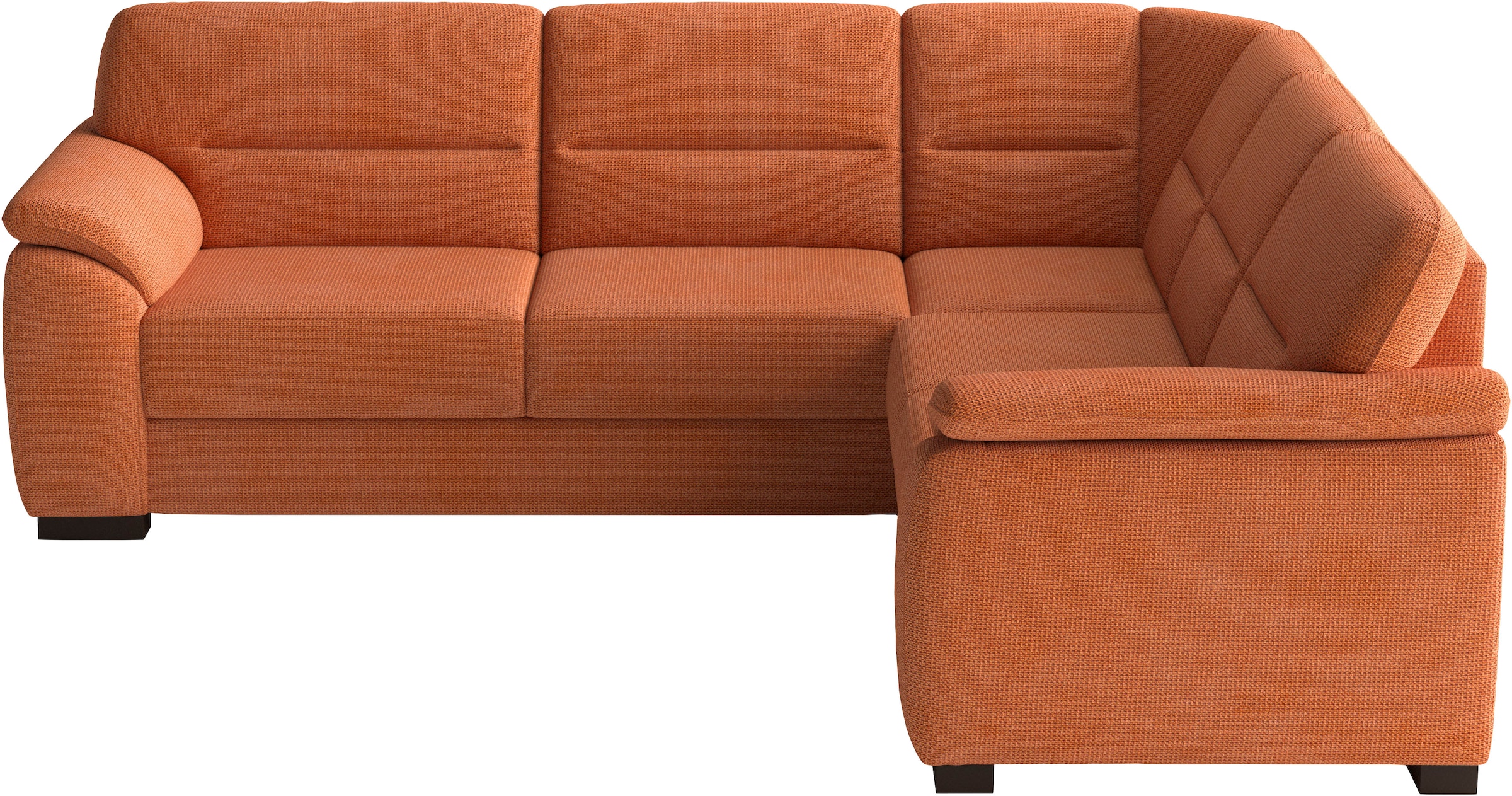 sit&more Ecksofa "Montego L-Form, B: 256 cm, große Stoffauswahl, Komfortsitzhöhe 46 cm" mit Schlaffunktion und Schubkasten mit Stauraum