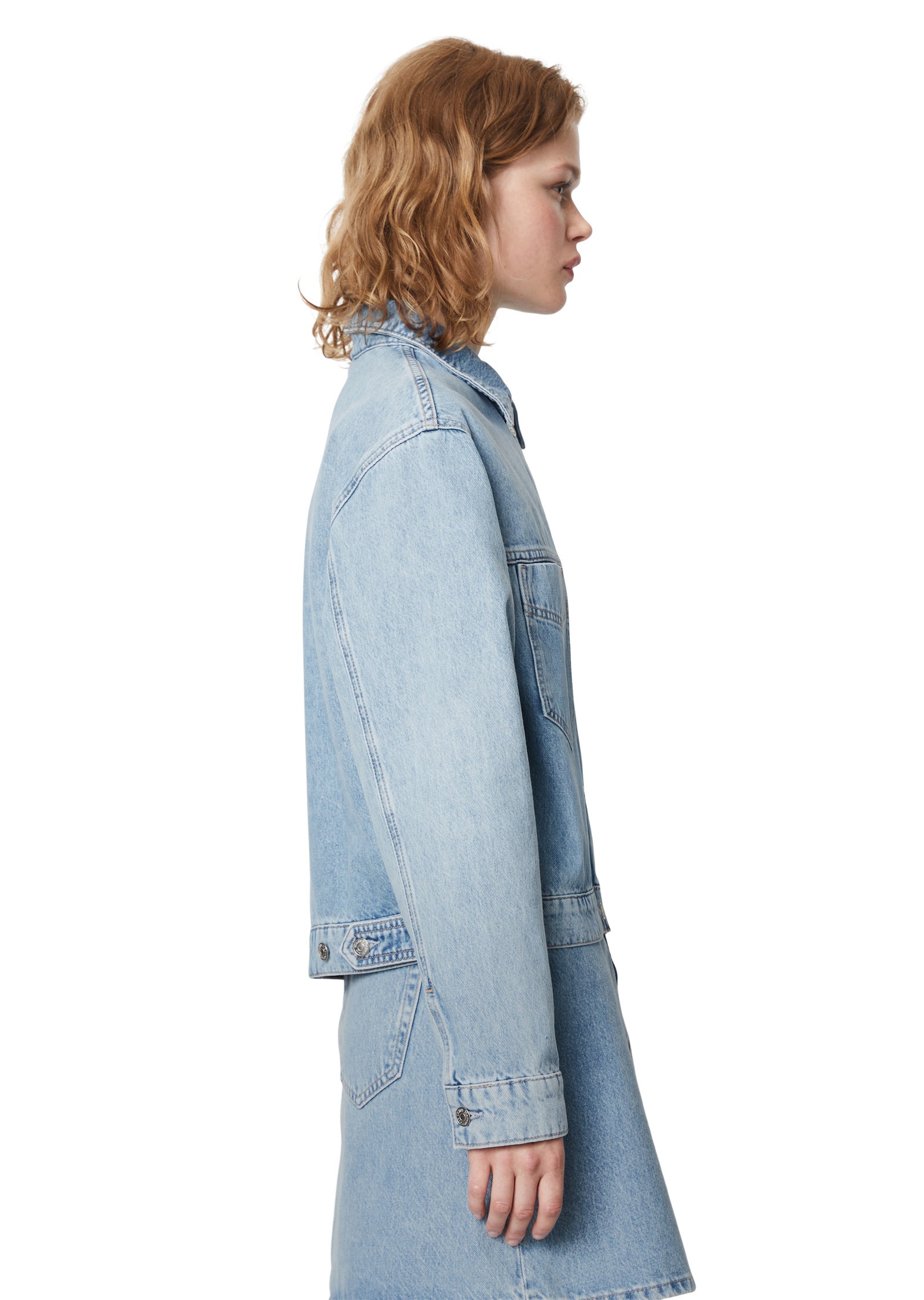 Marc O'Polo DENIM Jeansjacke »aus Rigid-Denim«, ohne Kapuze