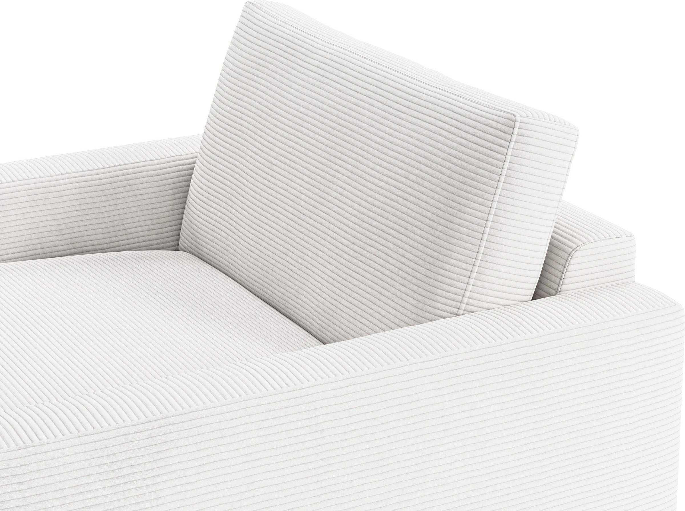 INOSIGN Chaiselongue »Downtown Loungemöbel zum Relaxen, B/T/H: 132/170/84 cm«, auch in Bouclé, Cord und Easy care - leicht mir Wasser zu reinigen