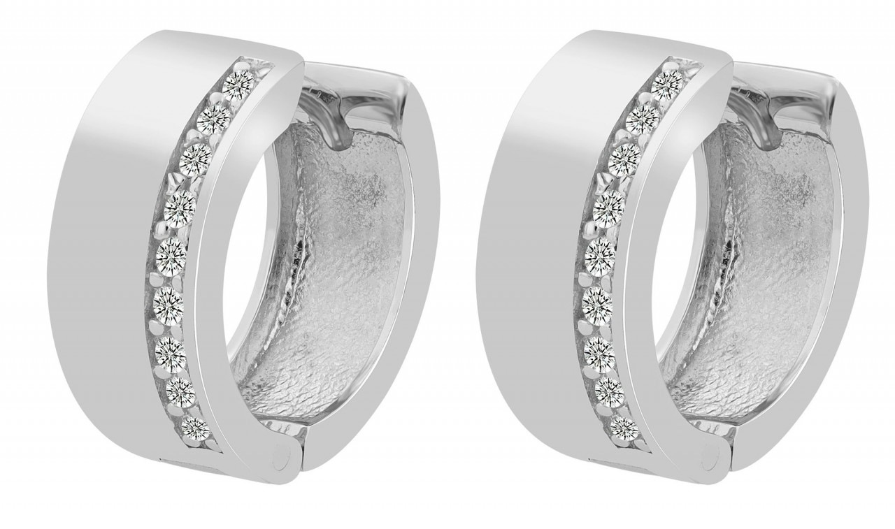 Adelia´s Paar Creolen »Damen Creolen aus 925 Sterling Silber und Zirkonia Ø 12 mm«
