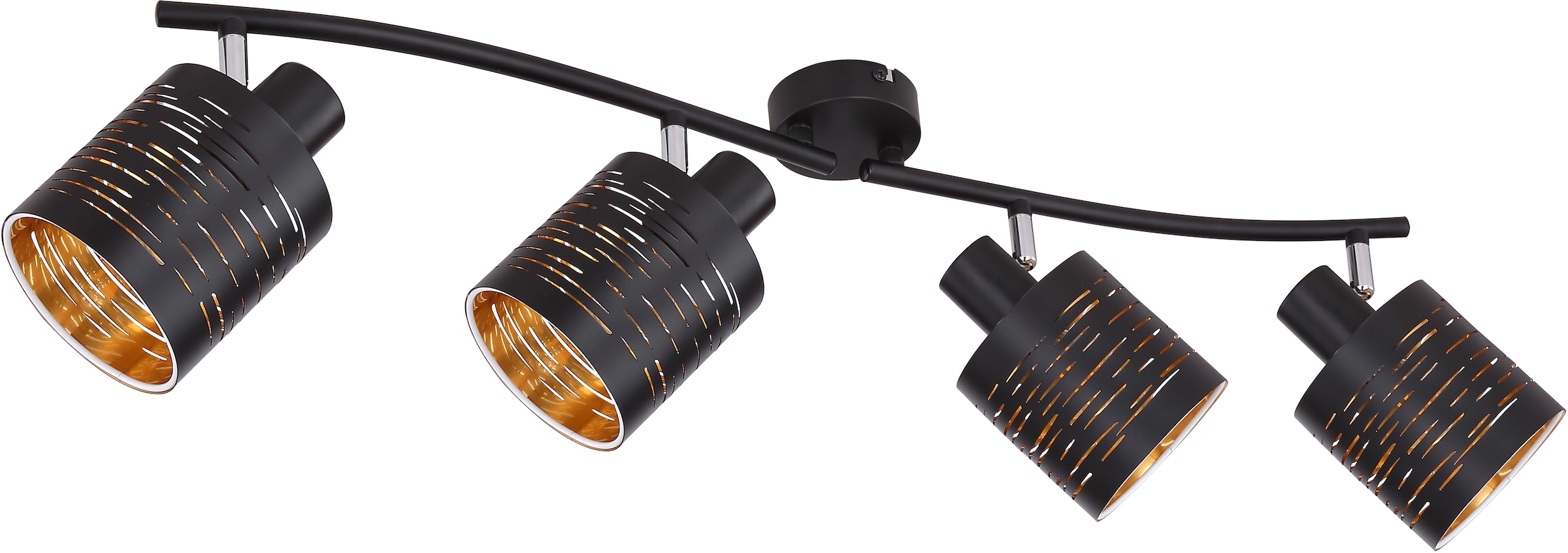 GLOBO LIGHTING Deckenstrahler »TUNNO«, Leuchtmittel E14 | ohne Leuchtmittel, Deckenlampe/Strahler/goldfarben/Wohnzimmer/Flur/ø: 400mm