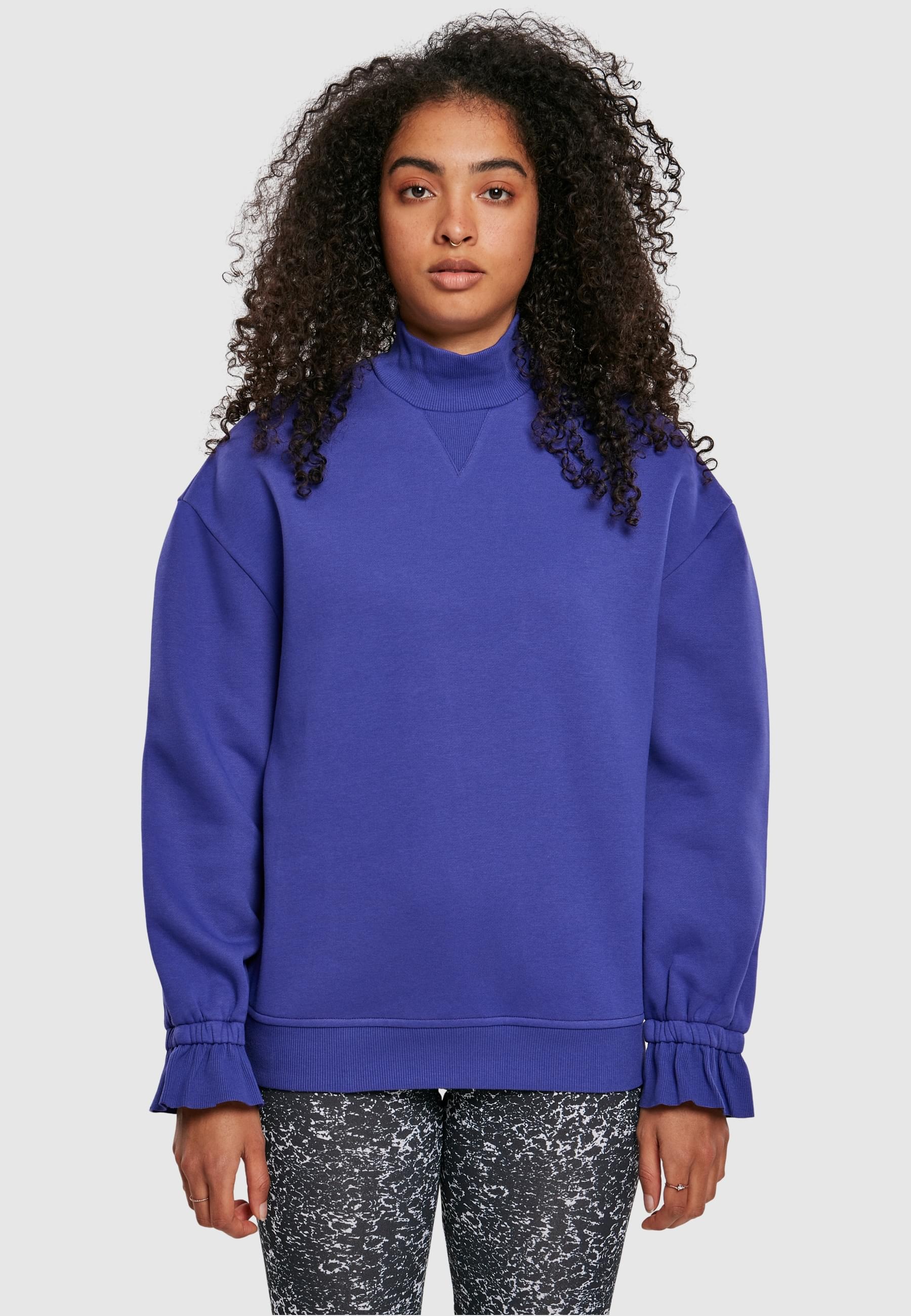 URBAN CLASSICS Sweater »Urban Classics Damen Ladies Turtleneck Crew«, (1 tlg.)