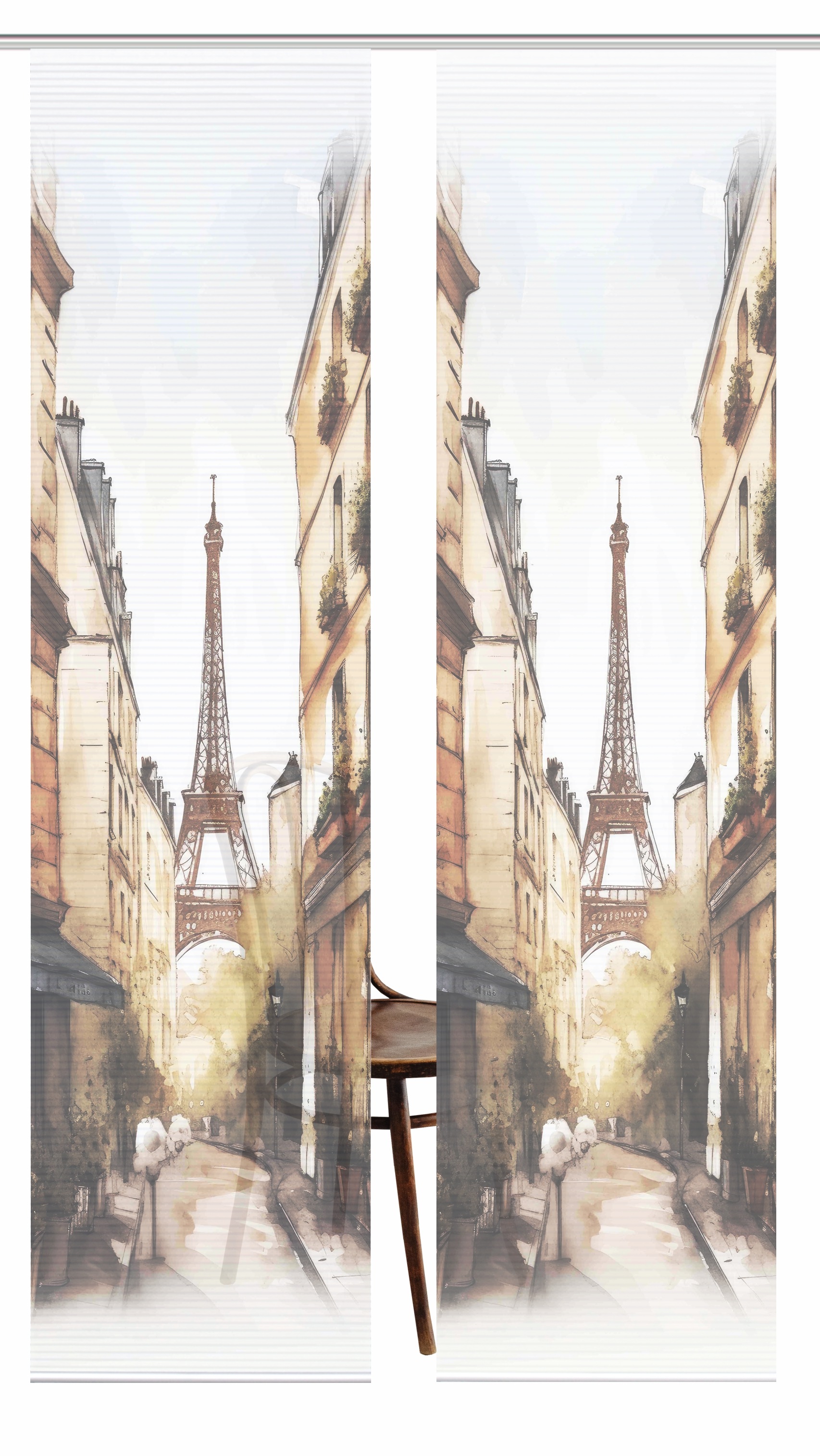 HOME in green Schiebegardine "FRANCQ" Paneelwagen 2 Stk. tlg. Bambusoptik, günstig online kaufen