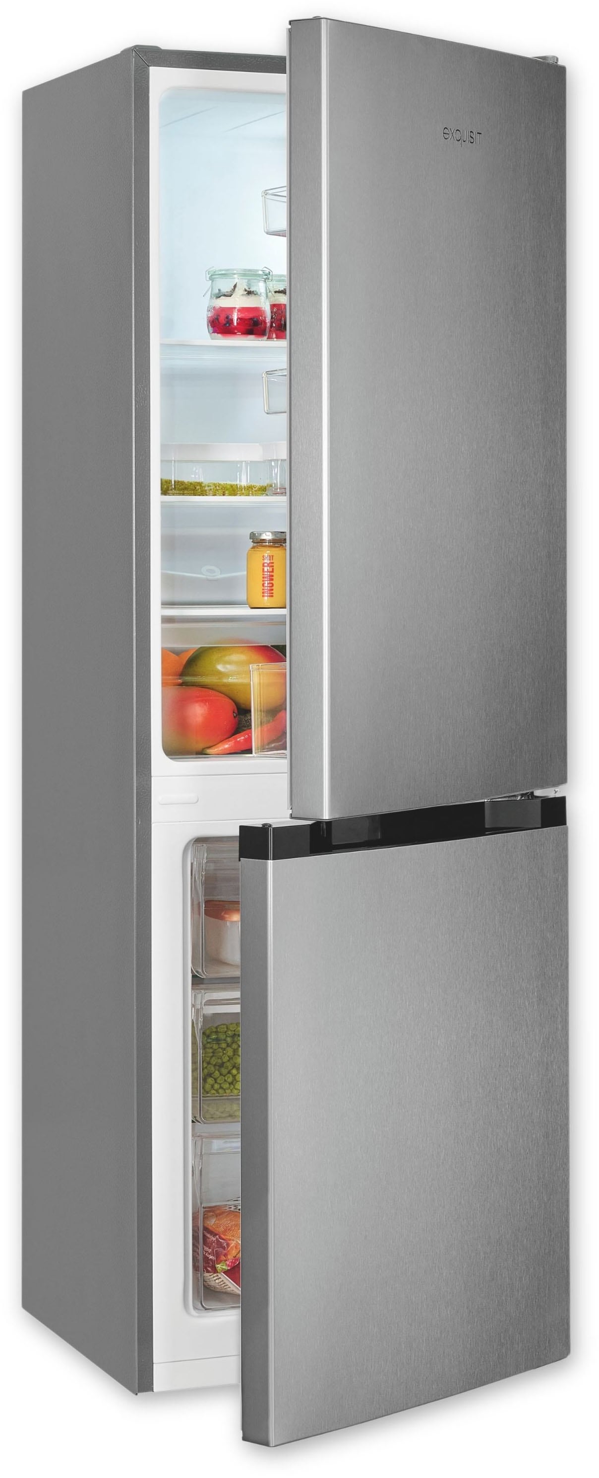exquisit Kühl-/Gefrierkombination "KGC231-60-E-050C" 144 cm hoch 47,4 cm br günstig online kaufen