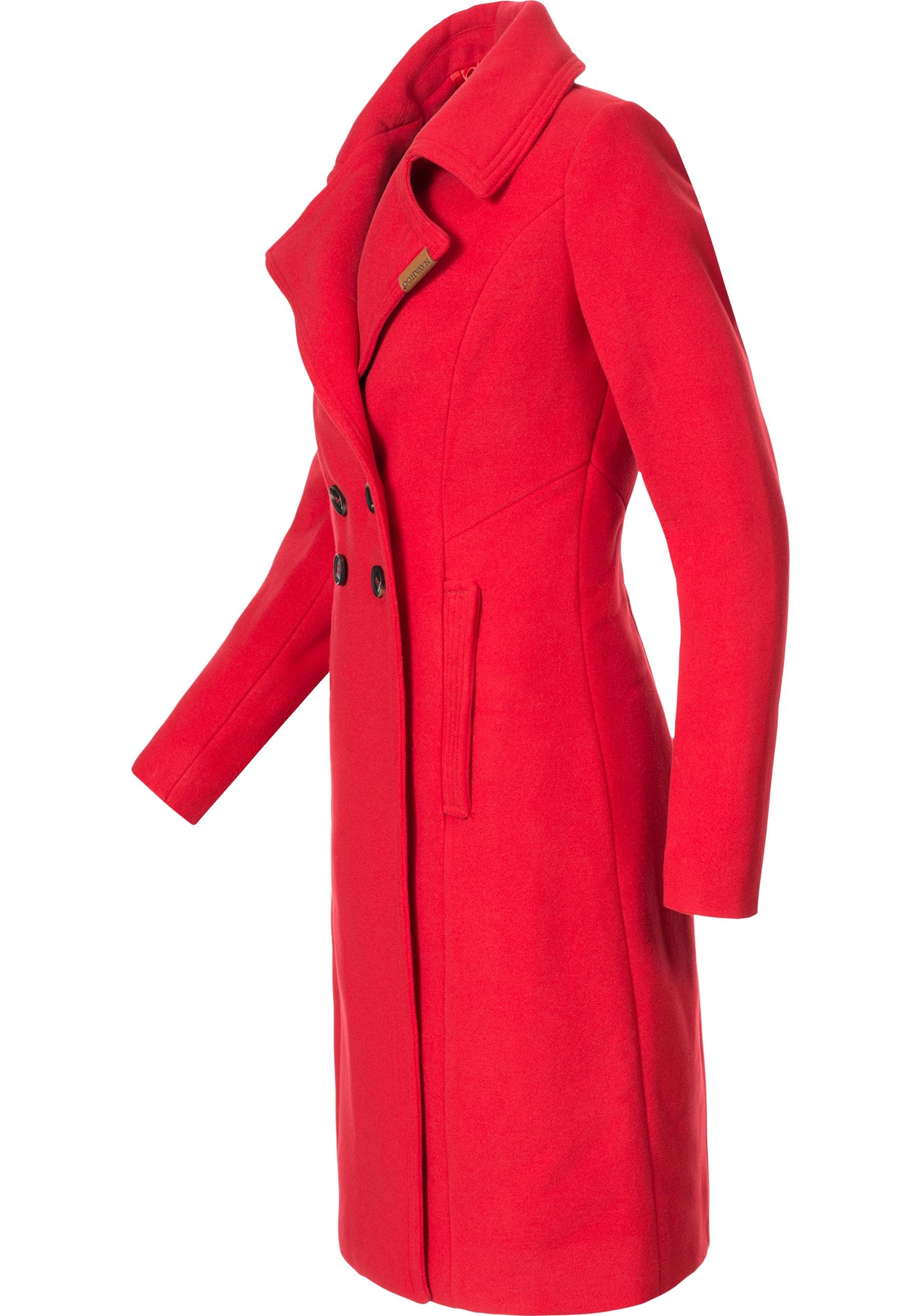 Navahoo Wintermantel »Wooly«, edler Damen Trenchcoat in Wollmantel-Optik