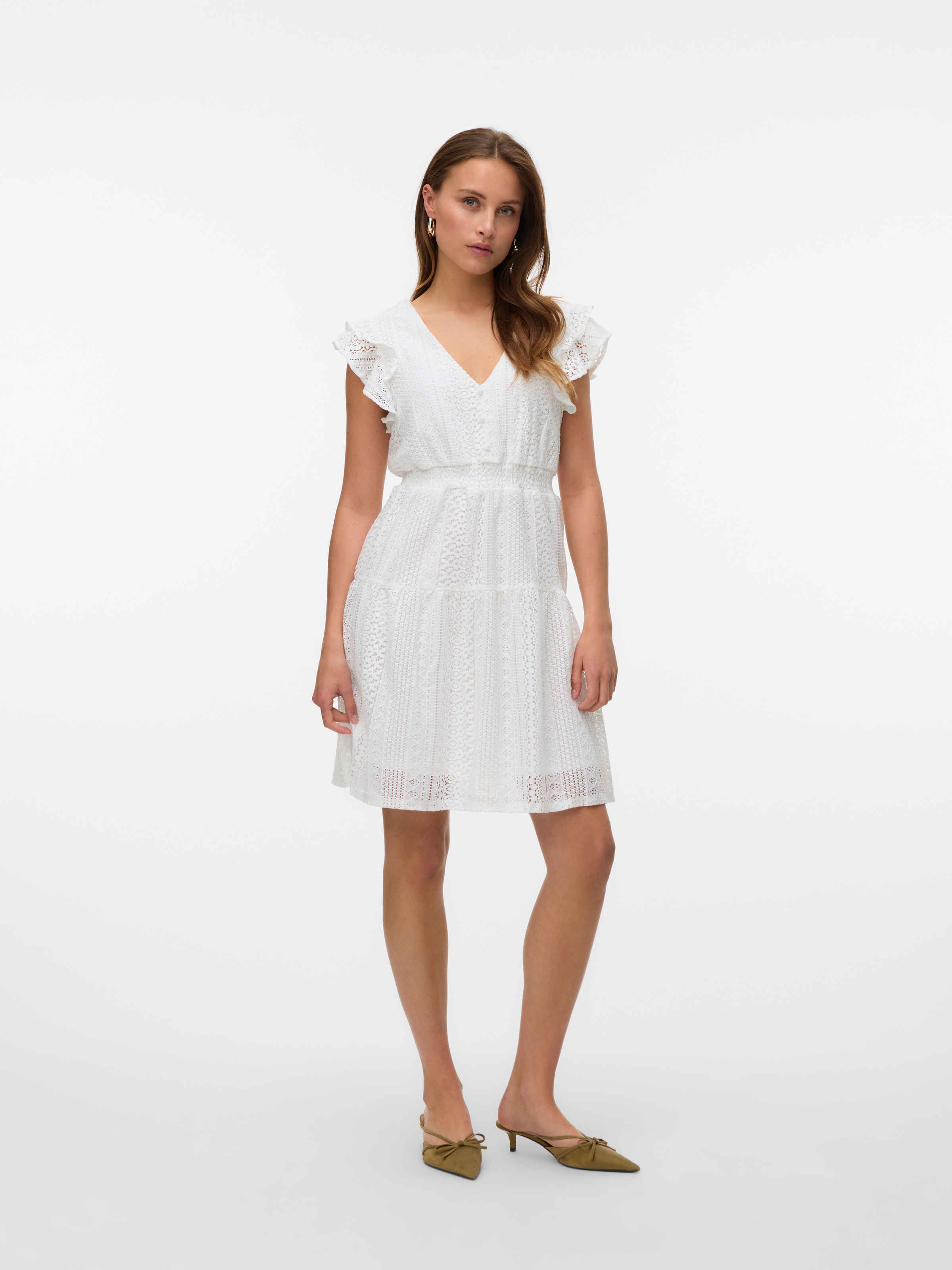 Vero Moda Minikleid »VMHONEY LACE V-NECK SHORT DRESS WVN GA«