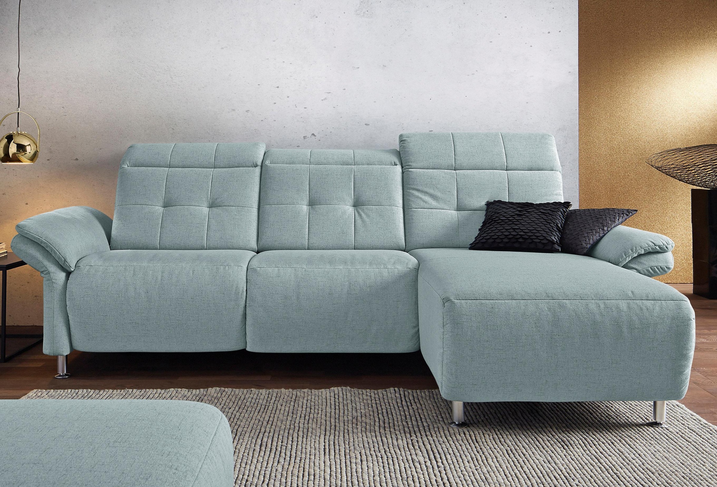 Places of Style Ecksofa "Manhattan L-Form", 2 Sitze mit elektrischer Relaxf günstig online kaufen