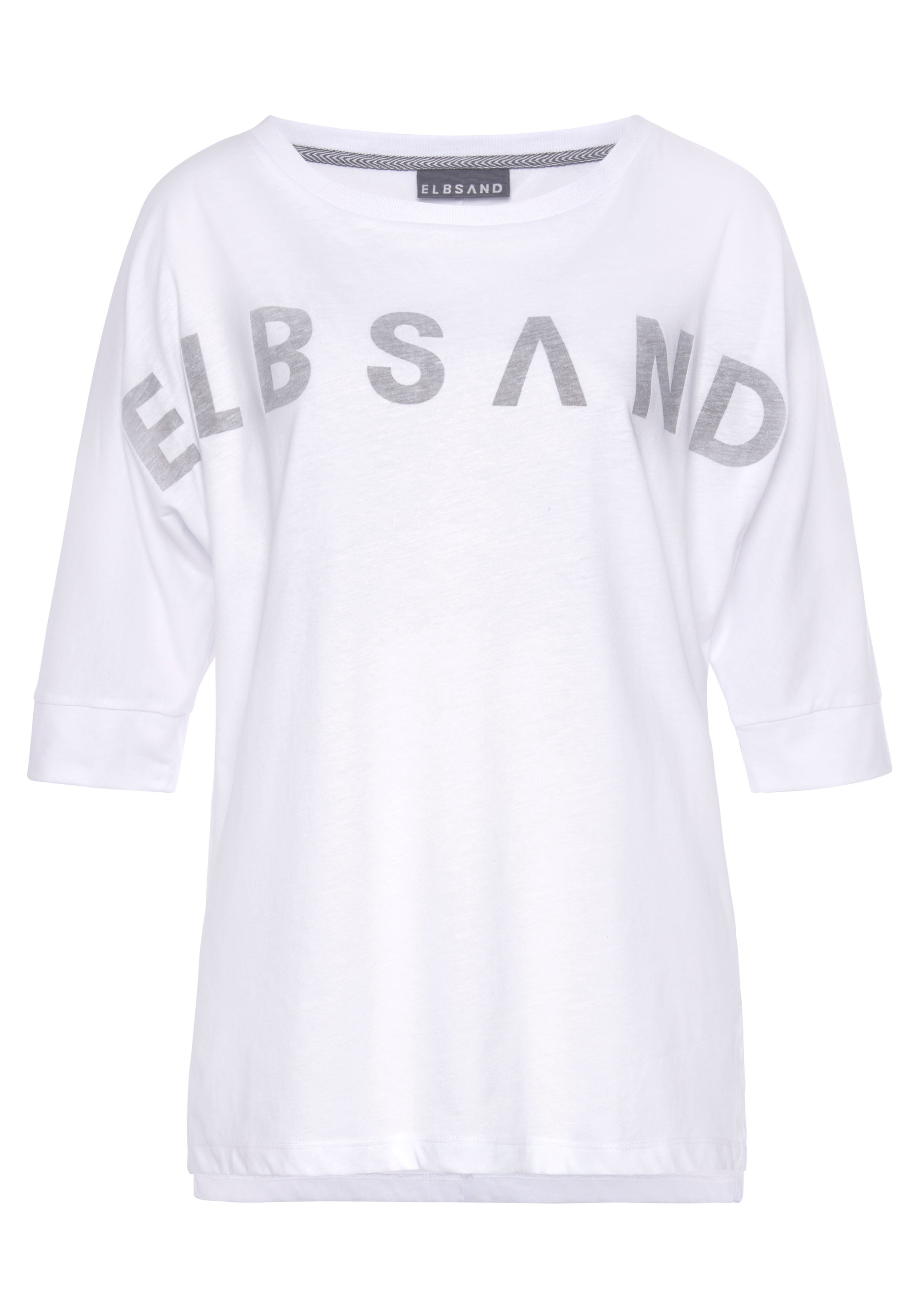 Elbsand Rundhals-Shirt "Iduna", mit Logoprint, Baumwoll-Mix, lockere Passfo günstig online kaufen