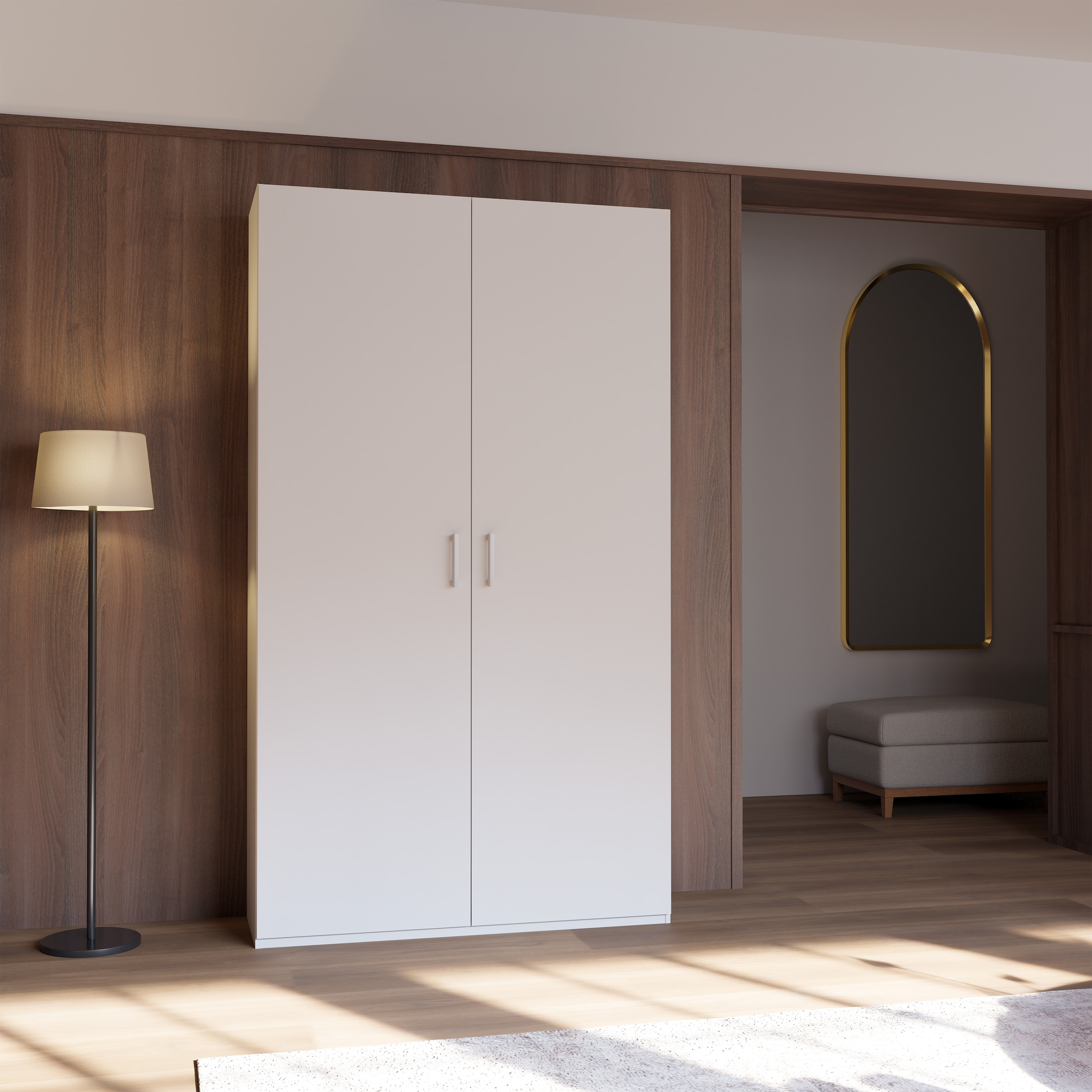 FORTE Drehtürenschrank B/H/T 119,5/210,5/42cm, stehende Montage