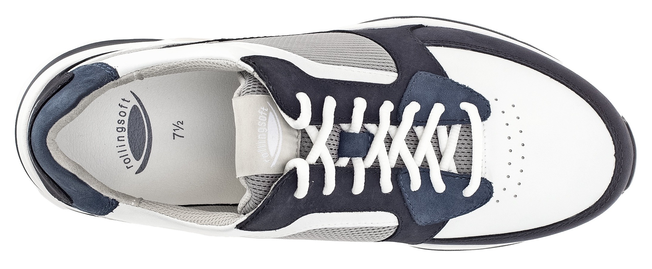 Gabor Rollingsoft Keilsneaker, Freizeitschuh, Halbschuh, Schnürschuh mit Logo an der Ferse, G-Weite