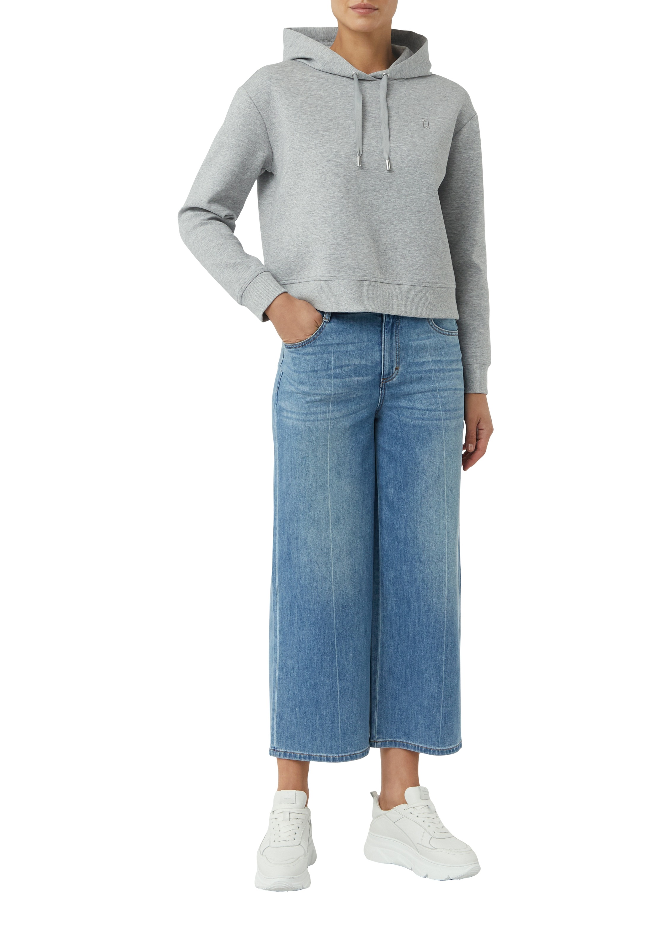 comma casual identity Kapuzensweatshirt, cropped, casual, mit Kapuze, Baumw günstig online kaufen