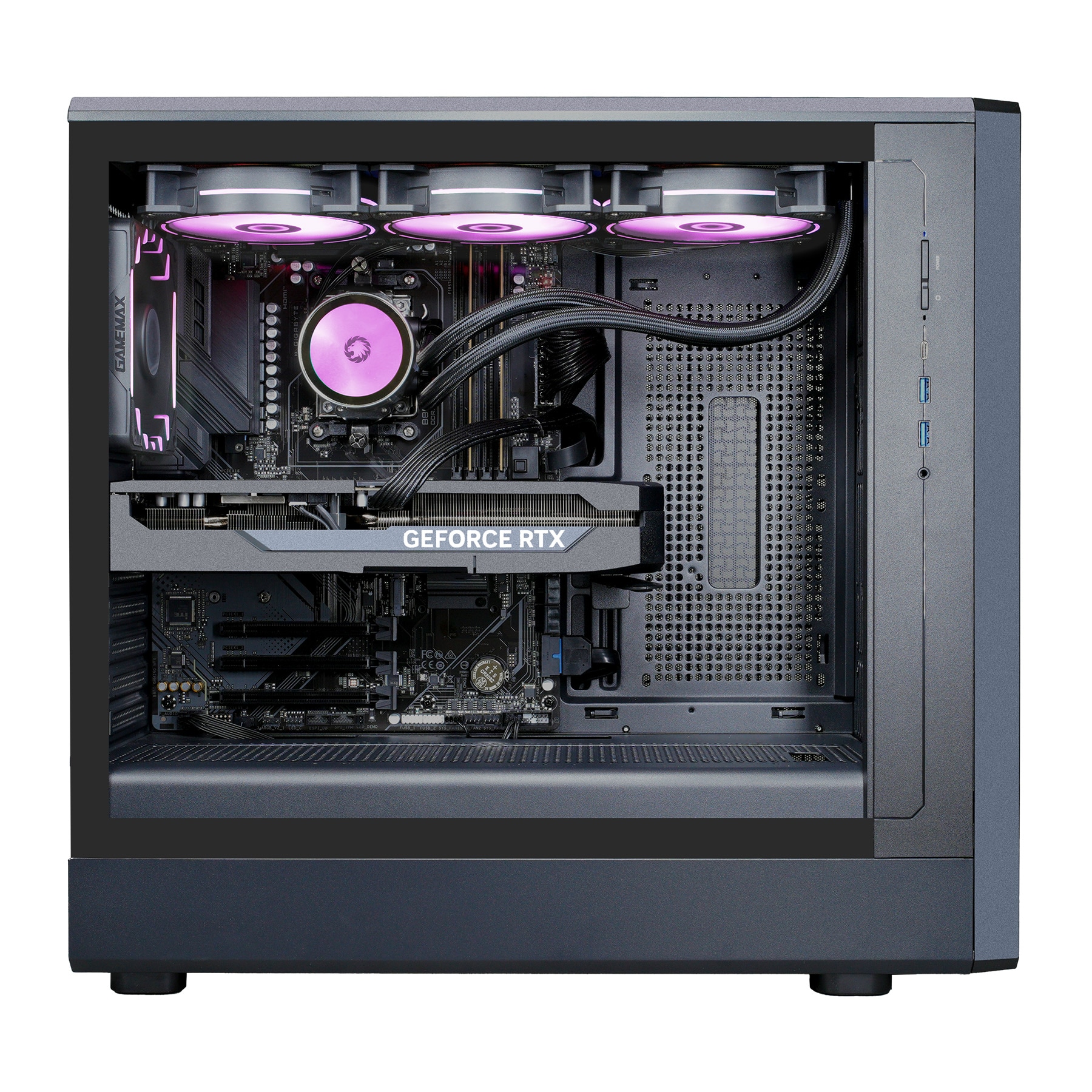 GAMEMAX Gaming-PC-Komplettsystem »MegaDeal CLAW BK 2782 AMD Ryzen 5 7500F 32GB DDR5 1TB SSD RTX 5060Ti« 32 ″ AMD Ryzen 5 GeForce RTX™ 5060 Ti 32 GB RAM 1.000 GB SSD Windows 11, DDR5 RAM + MSI MAG 32C6 Curved Monitor, 80cm (32")
