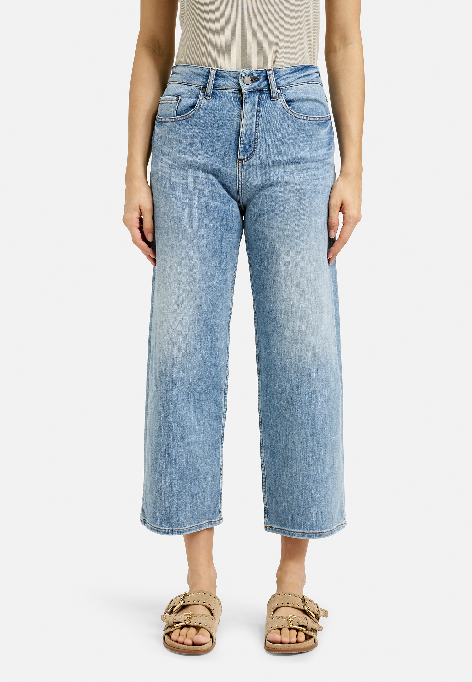 Smith & Soul Weite Jeans mit verkürztem Bein