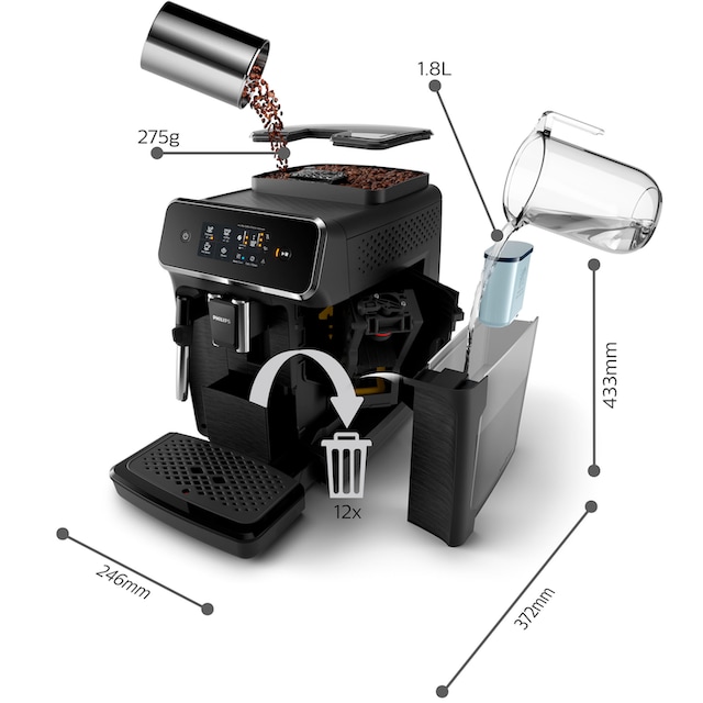 Philips Kaffeevollautomat »2200 Serie EP2220/40 Pannarello« online  bestellen | BAUR