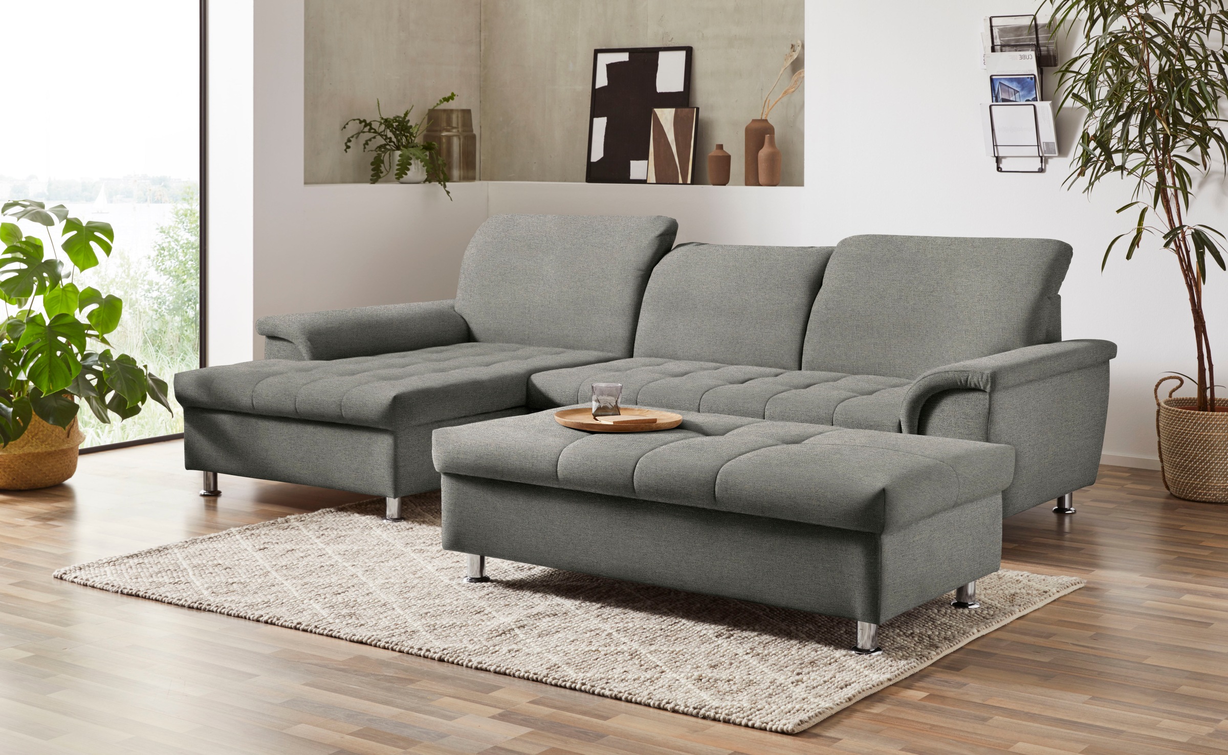 DOMO collection Ecksofa »Franzi L-Form«, wahlweise mit Kopfteilverstellung (dann Tiefe: 170 cm)