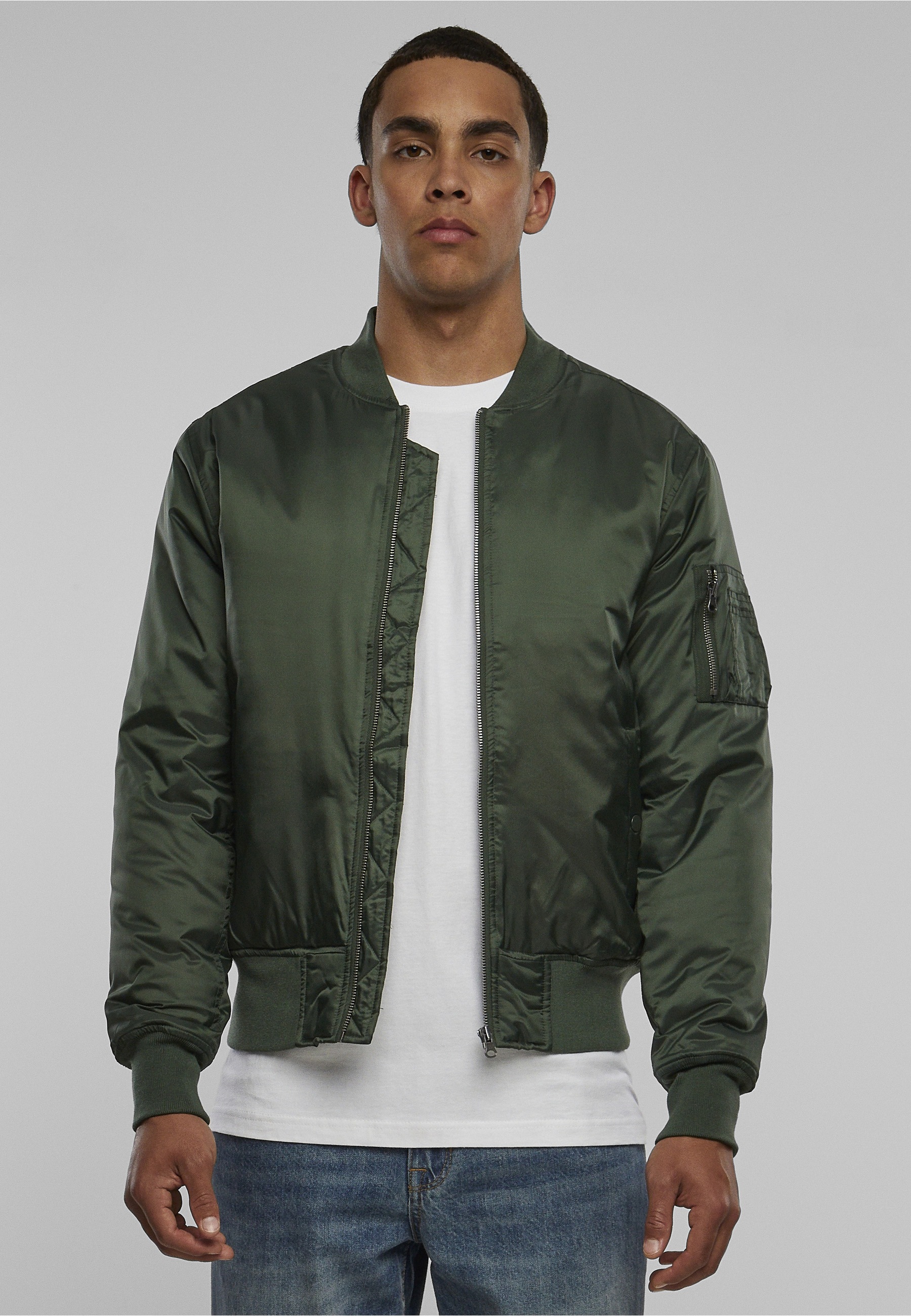 URBAN CLASSICS Anorak »Urban Classics Herren Basic Bomber Jacket« 1 Stk. tlg. ohne Kapuze
