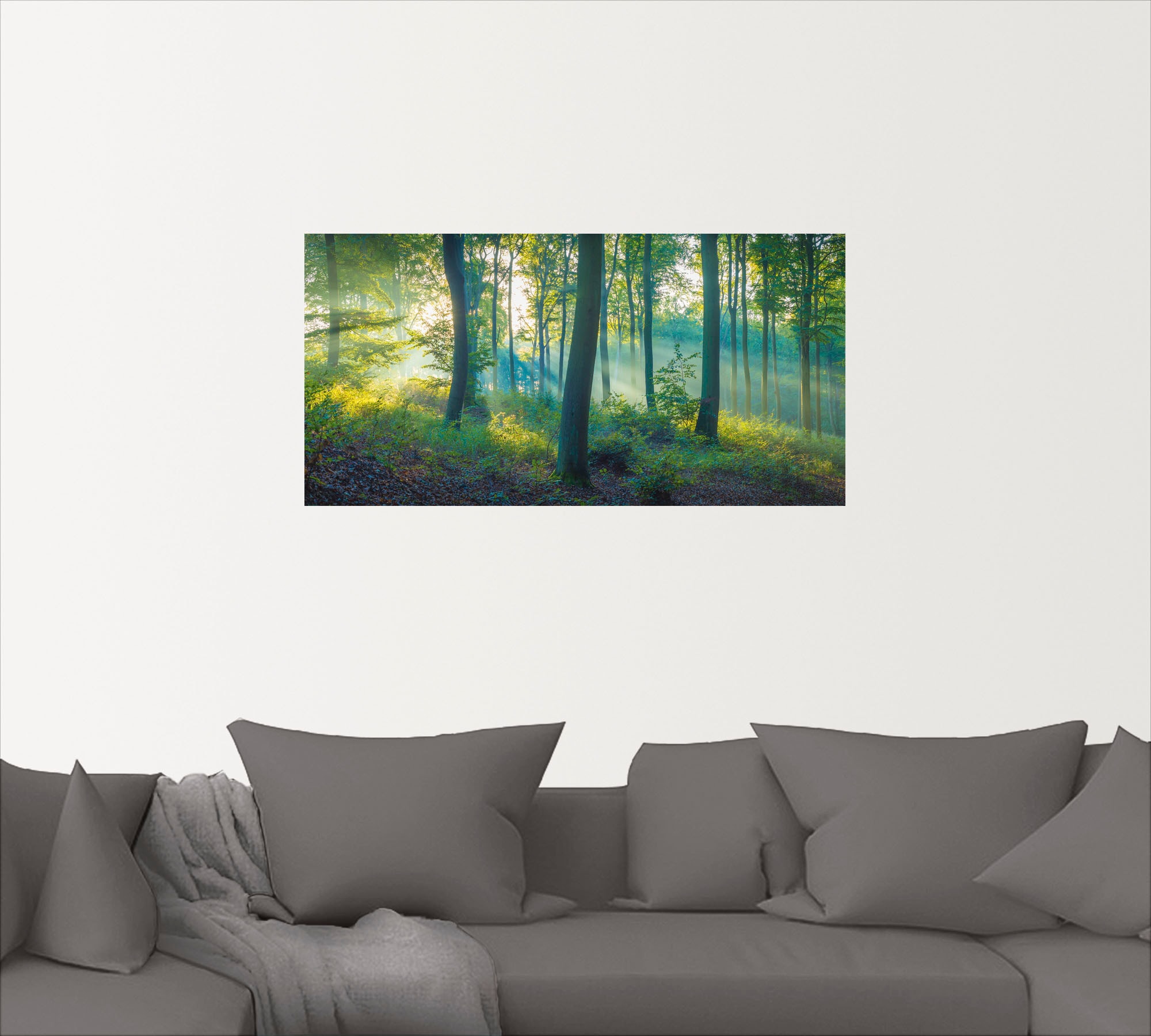 Artland Wandbild "Wald Panorama", Waldbilder, (1 St.), als Alubild, Outdoor günstig online kaufen